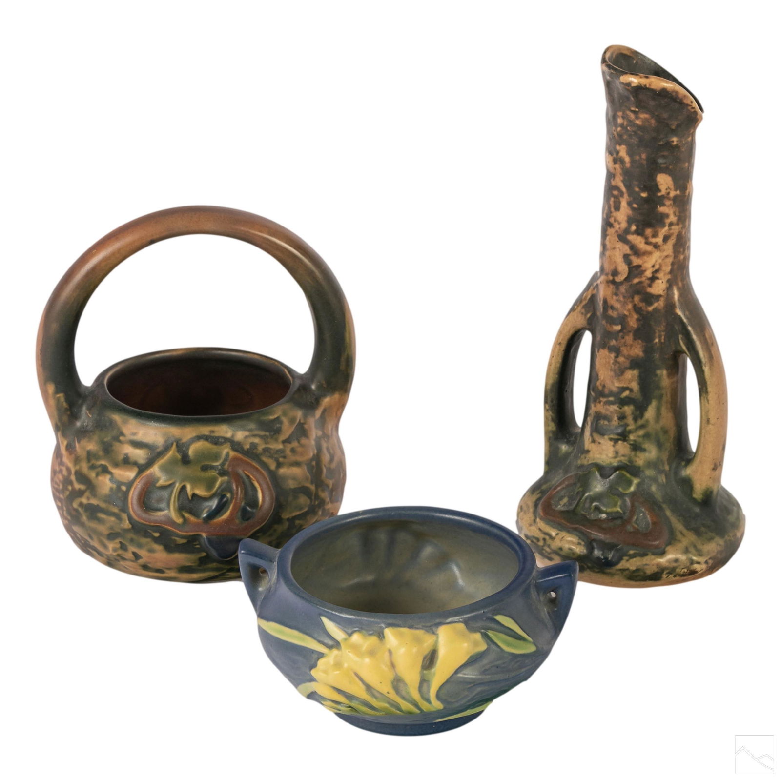 Roseville Pottery Imperial Vases and Freesia Sugar (1 of 7)