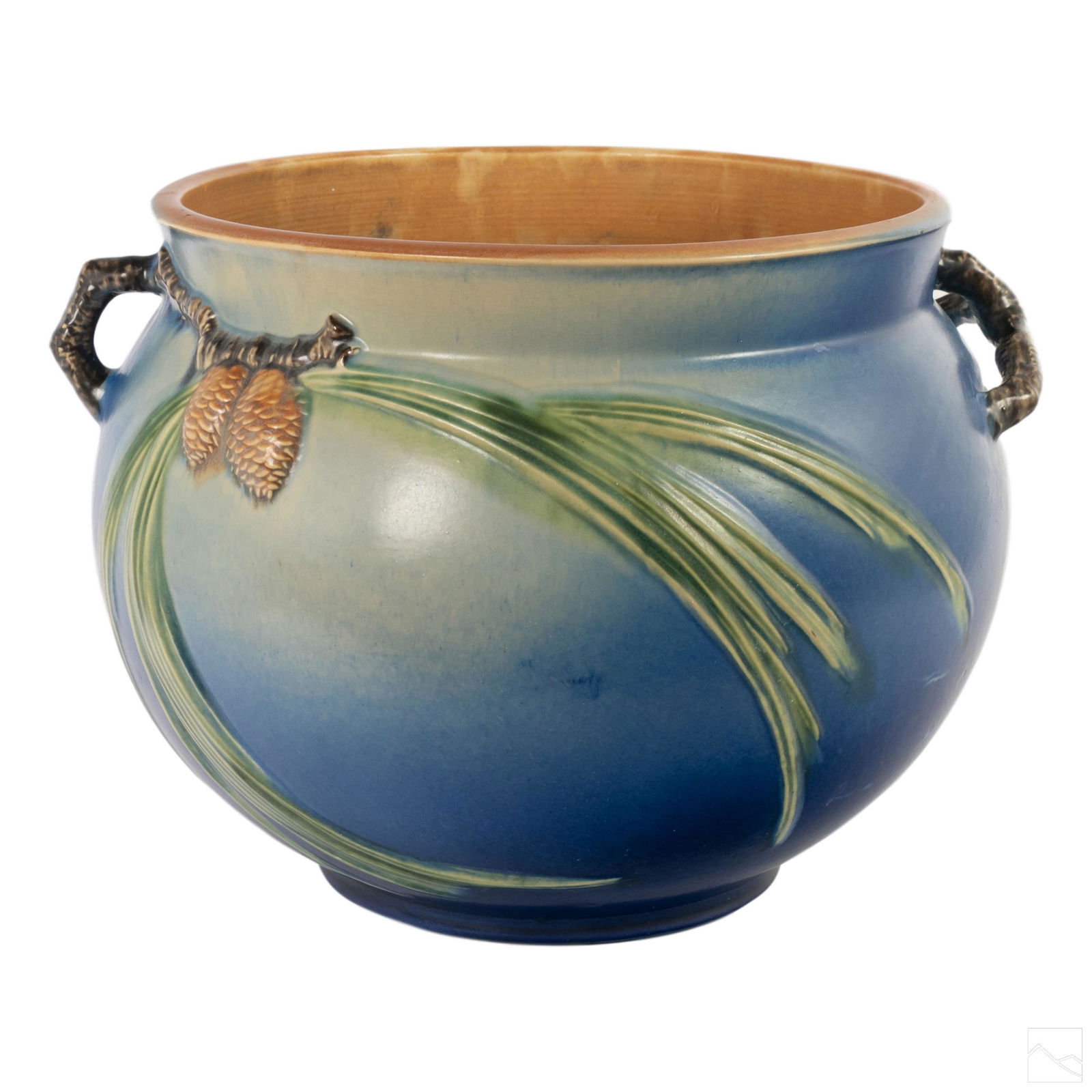 Roseville Pottery Blue Pinecone #632-12 Jardiniere (1 of 7)