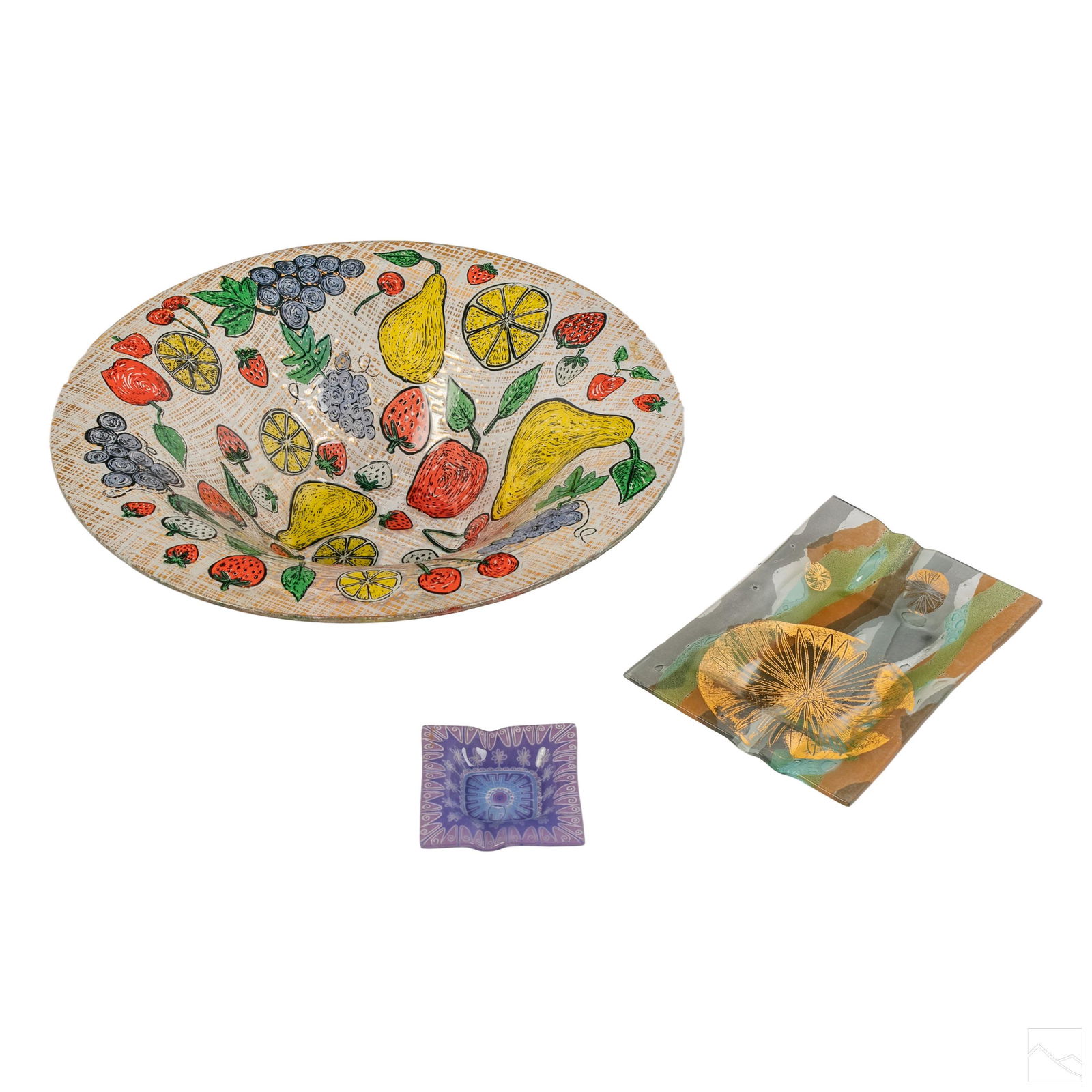Higgins Studio Art Glass Vintage Tray & Bowl Group (1 of 10)
