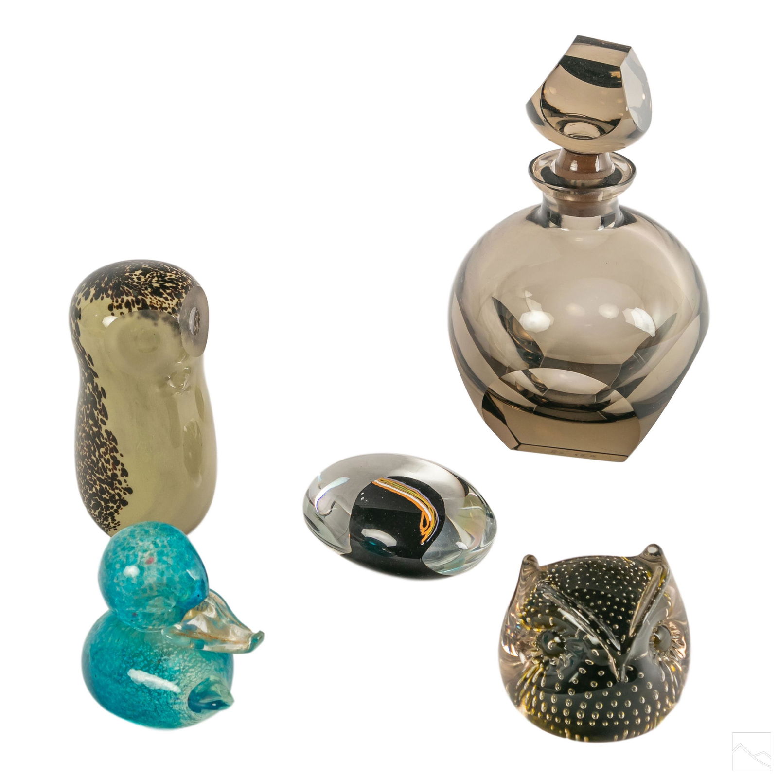 Kosta Boda, Moser, Etc. Art Glass Figures & Bottle (1 of 9)