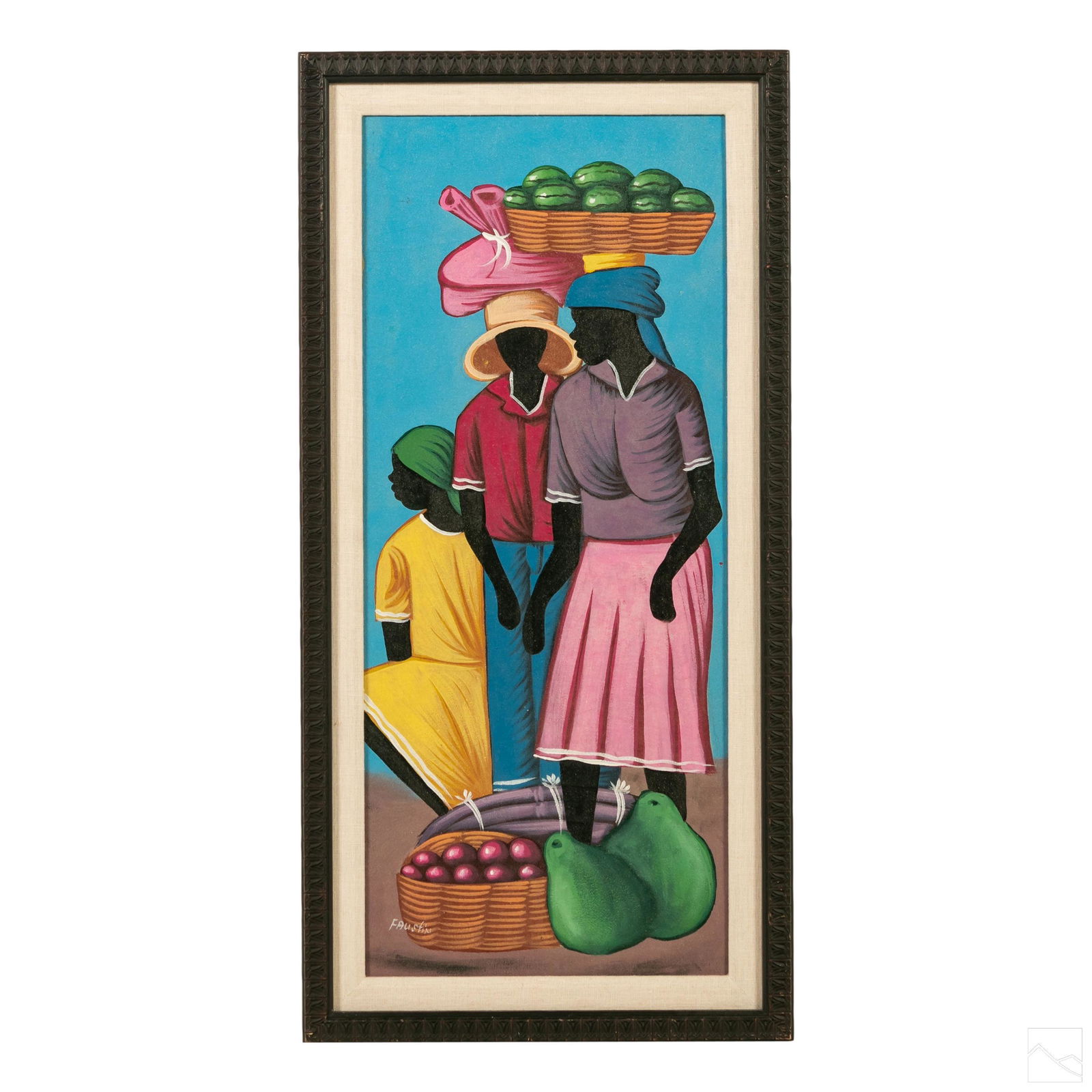 Obes Faustin b.1956 Haitian Folk Art Oil Painting (1 of 6)