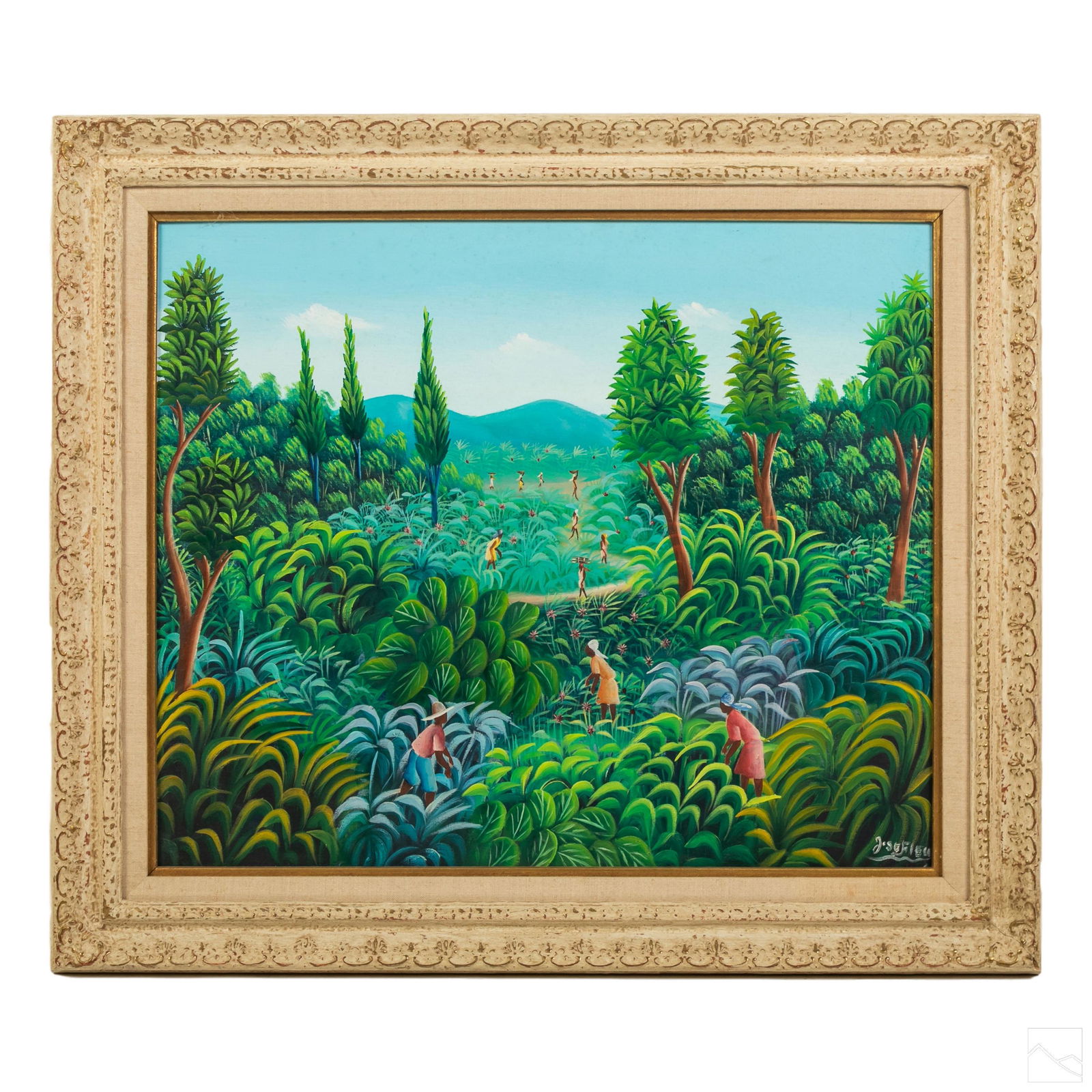 Jean Saint Fleur Haitian Folk Landscape Painting (1 of 5)
