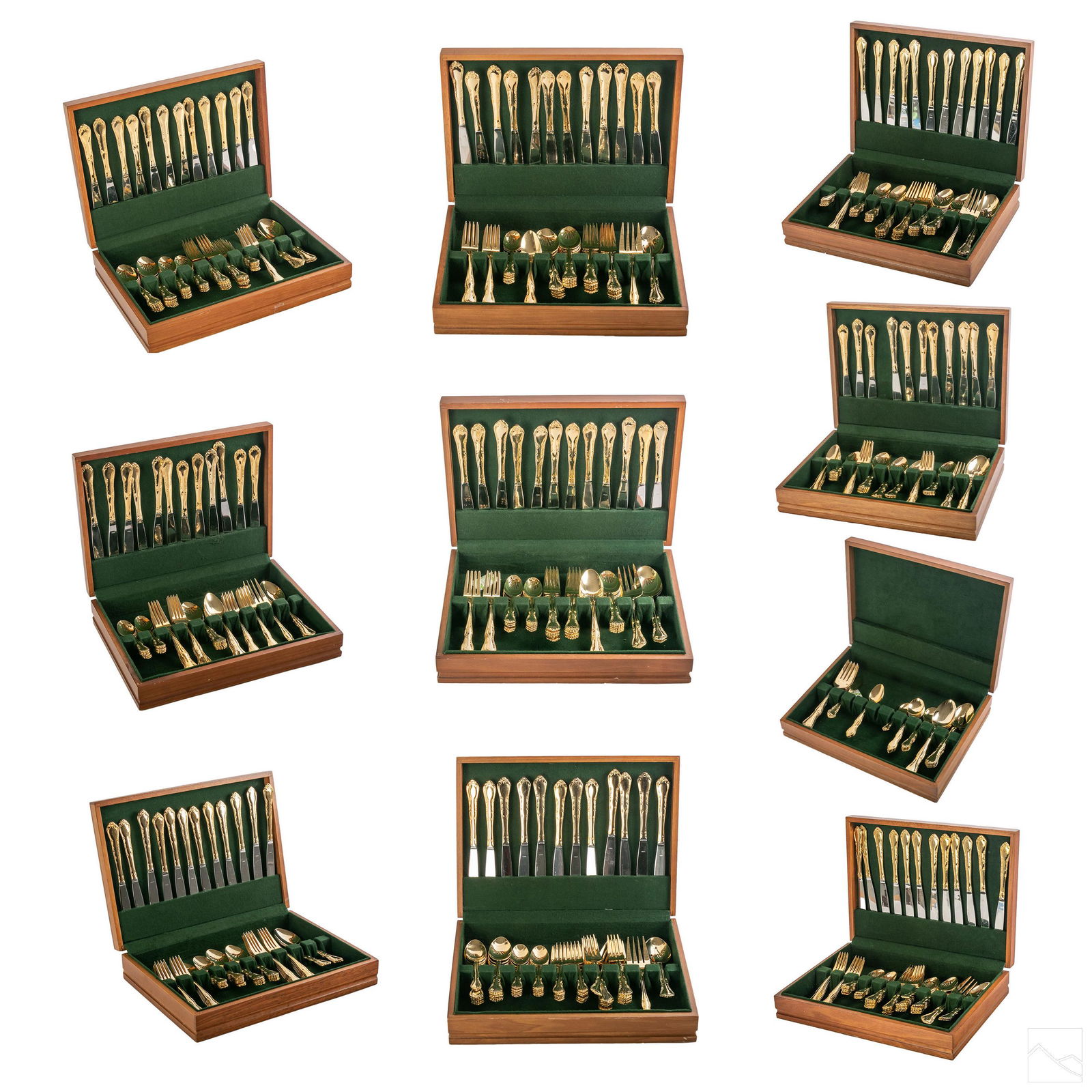 540pc International Gold on Steel Flatware Service (1 of 11)