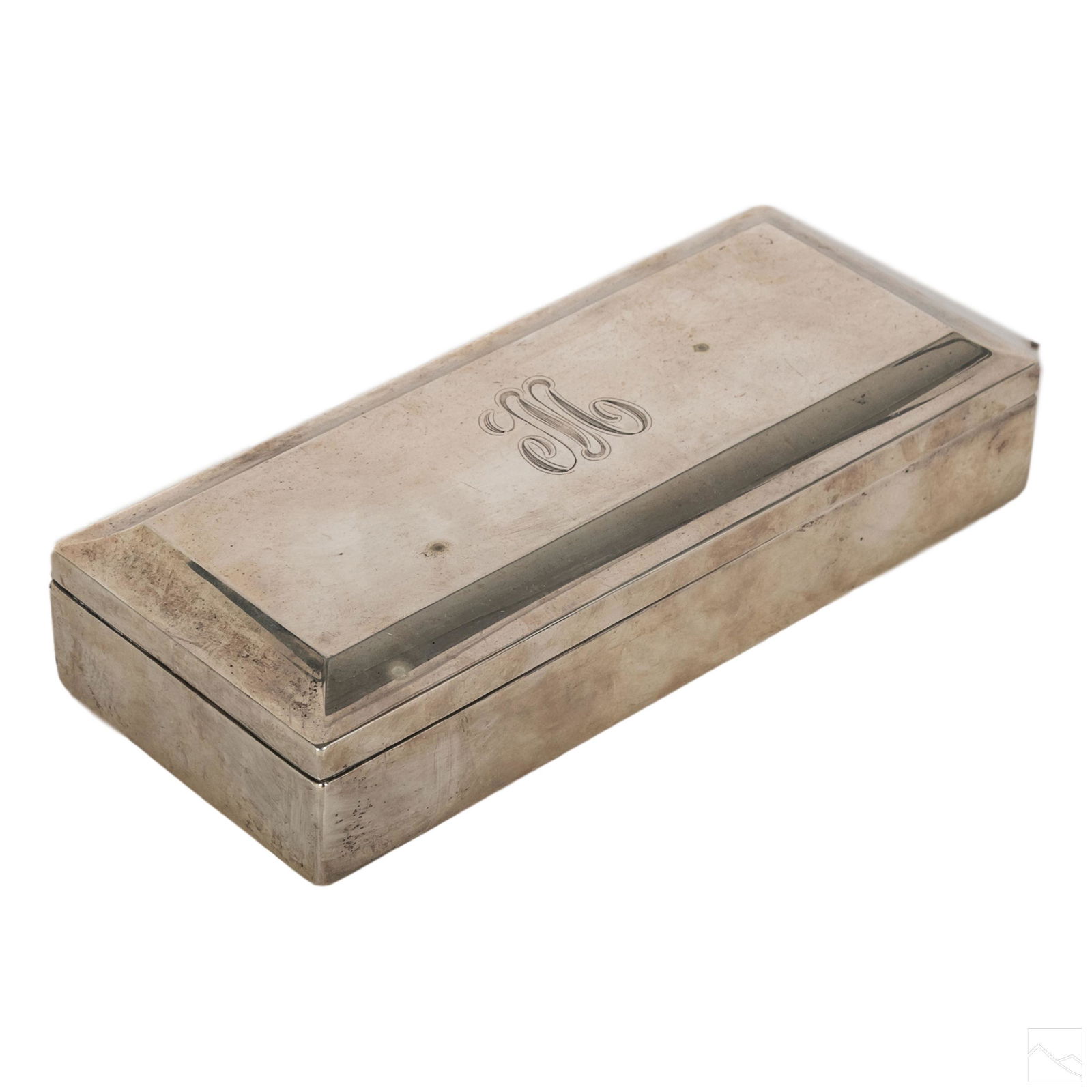 Gorham Sterling Silver 7" Monogrammed Trinket Box (1 of 5)