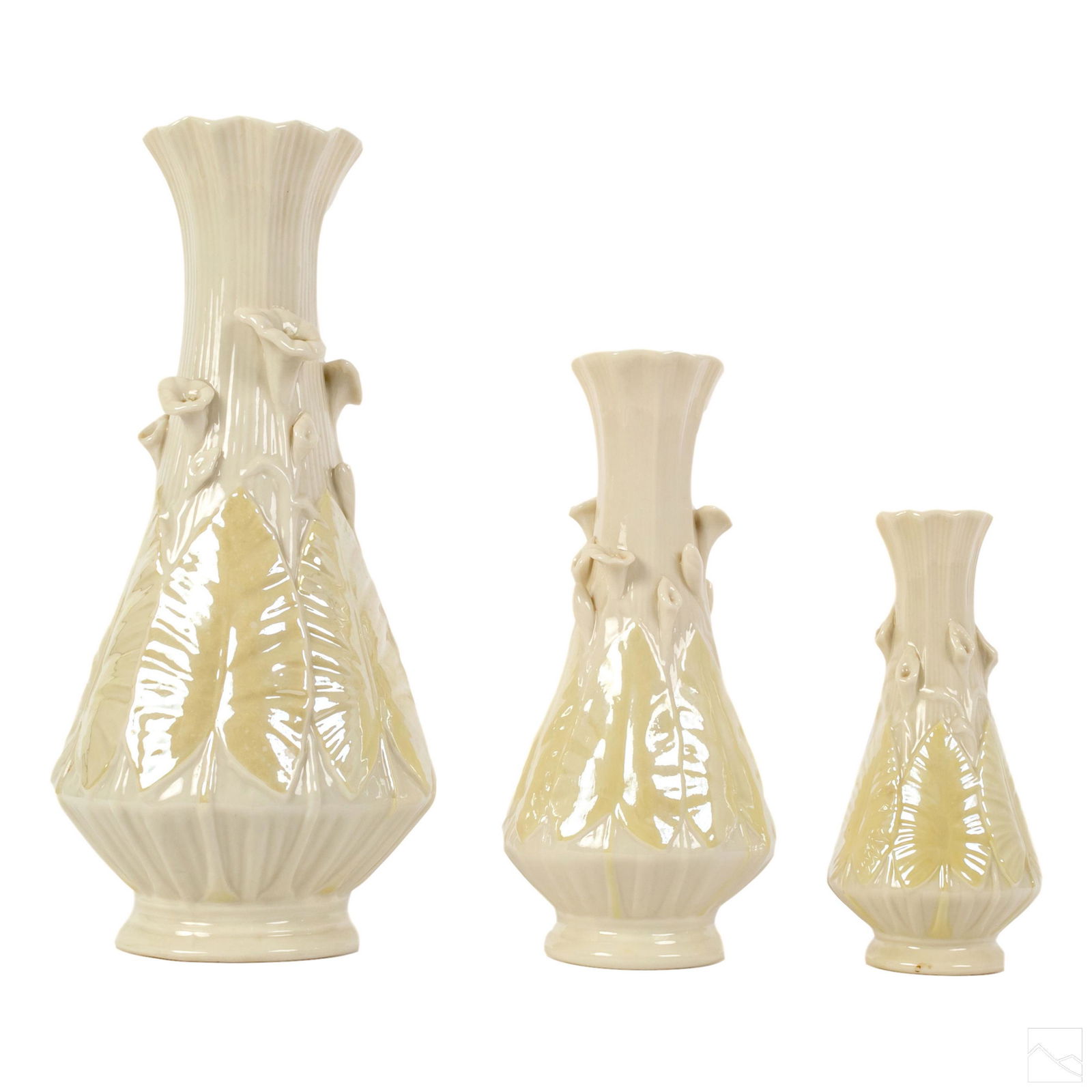 Belleek Irish Porcelain Calla Lily Vase LOT of 3 (1 of 10)