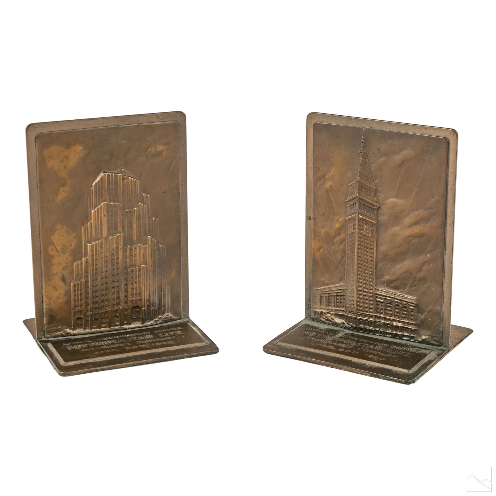Rene Chambellan 1893-1955 Bronze Met Life Bookends (1 of 6)