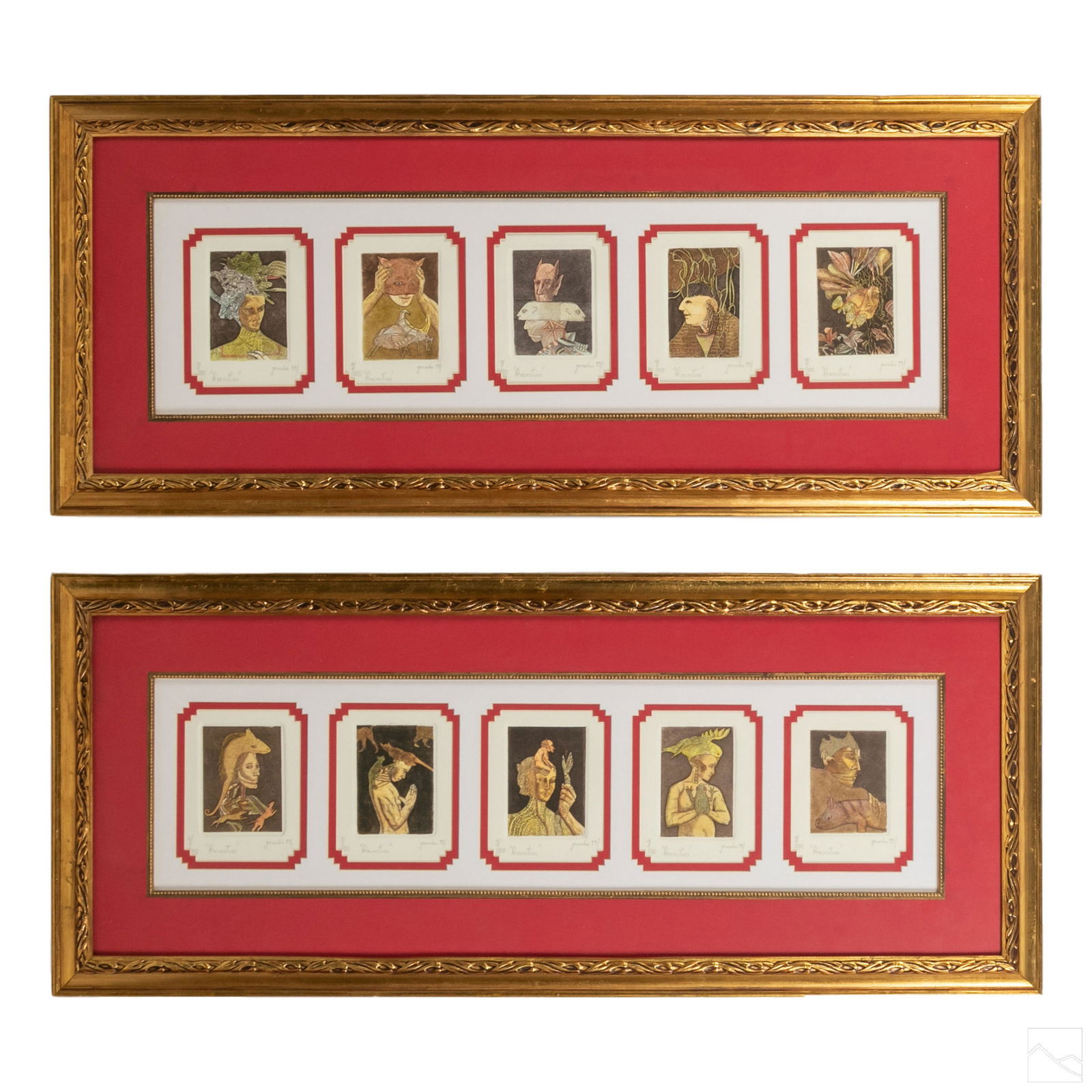 Latin American Modern Art Colored Etchings Pair (1 of 9)