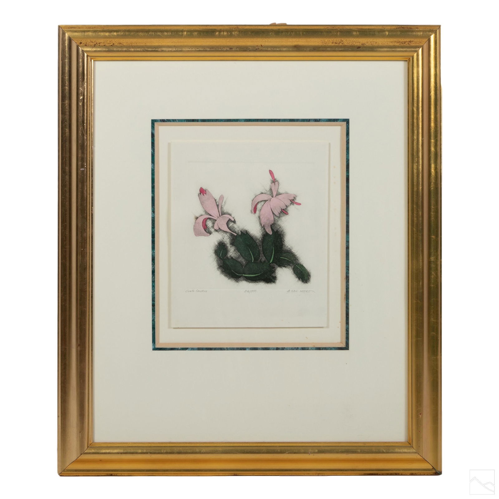 Dan Mitra (20th Century) LE Color Flower Etching (1 of 7)