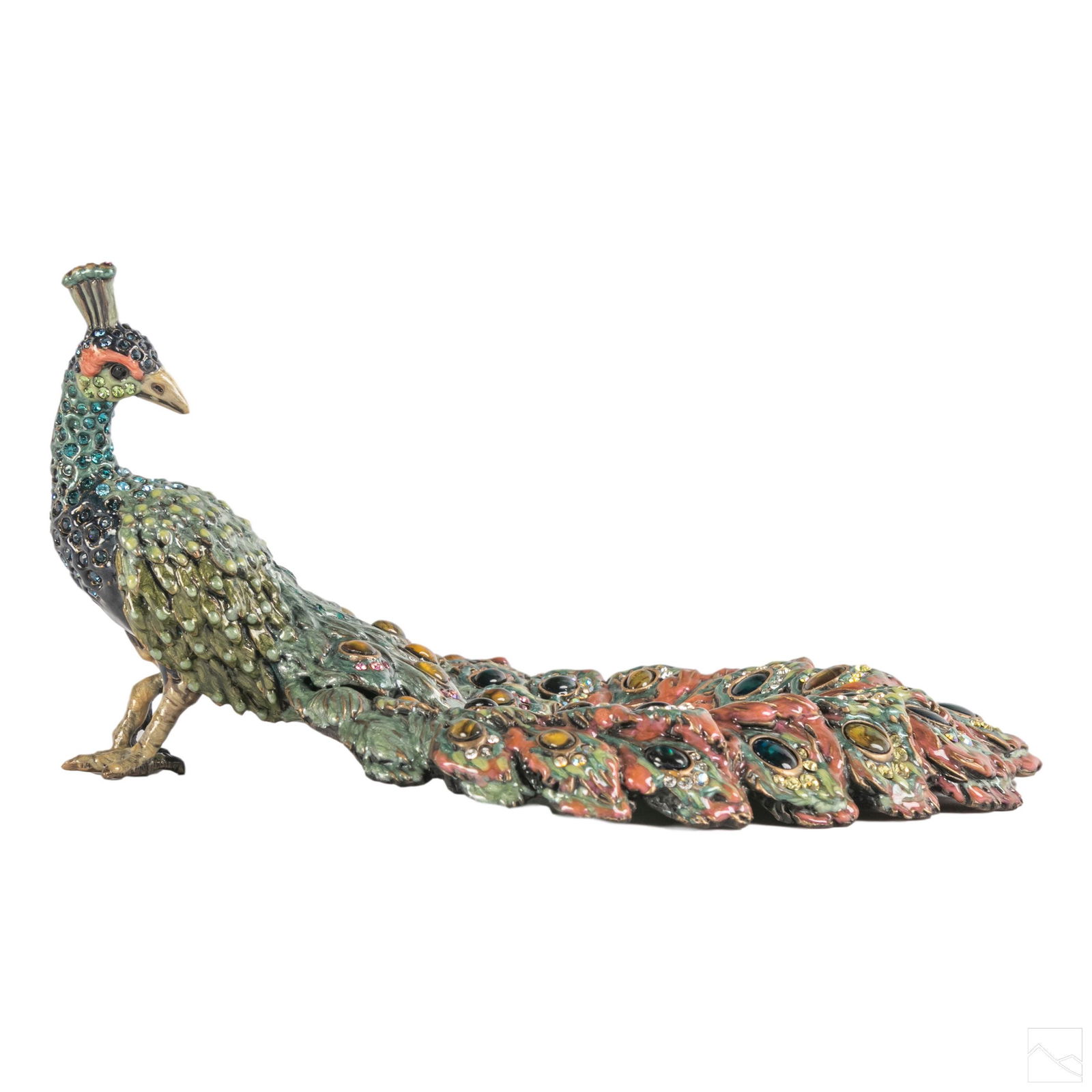 Jay Strongwater Enamel Peacock Trinket Tray & Box (1 of 9)