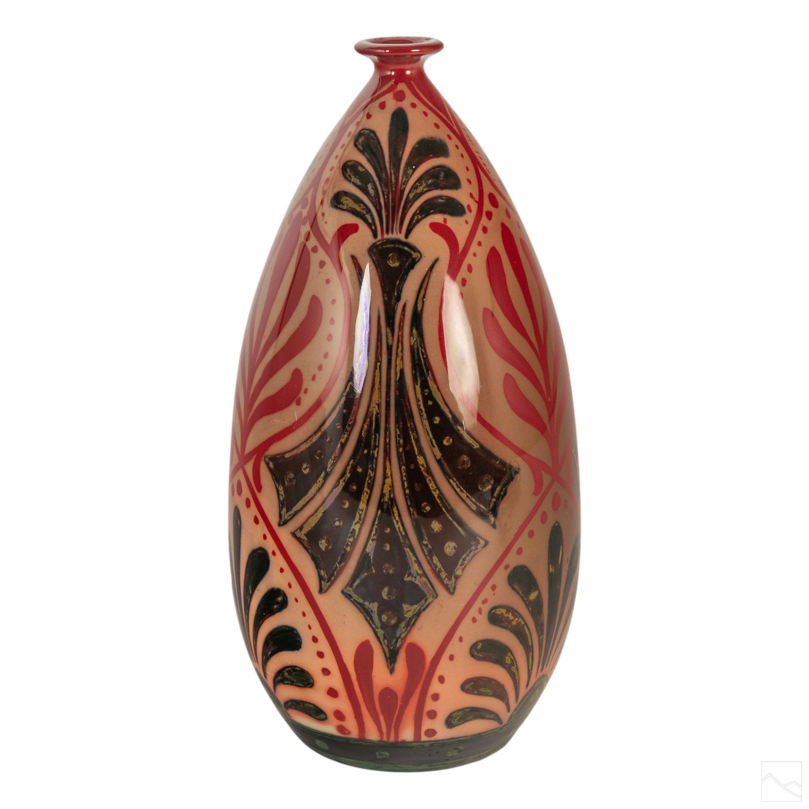 Bernard Moore Art Nouveau 9" Flambe Porcelain Vase (1 of 6)