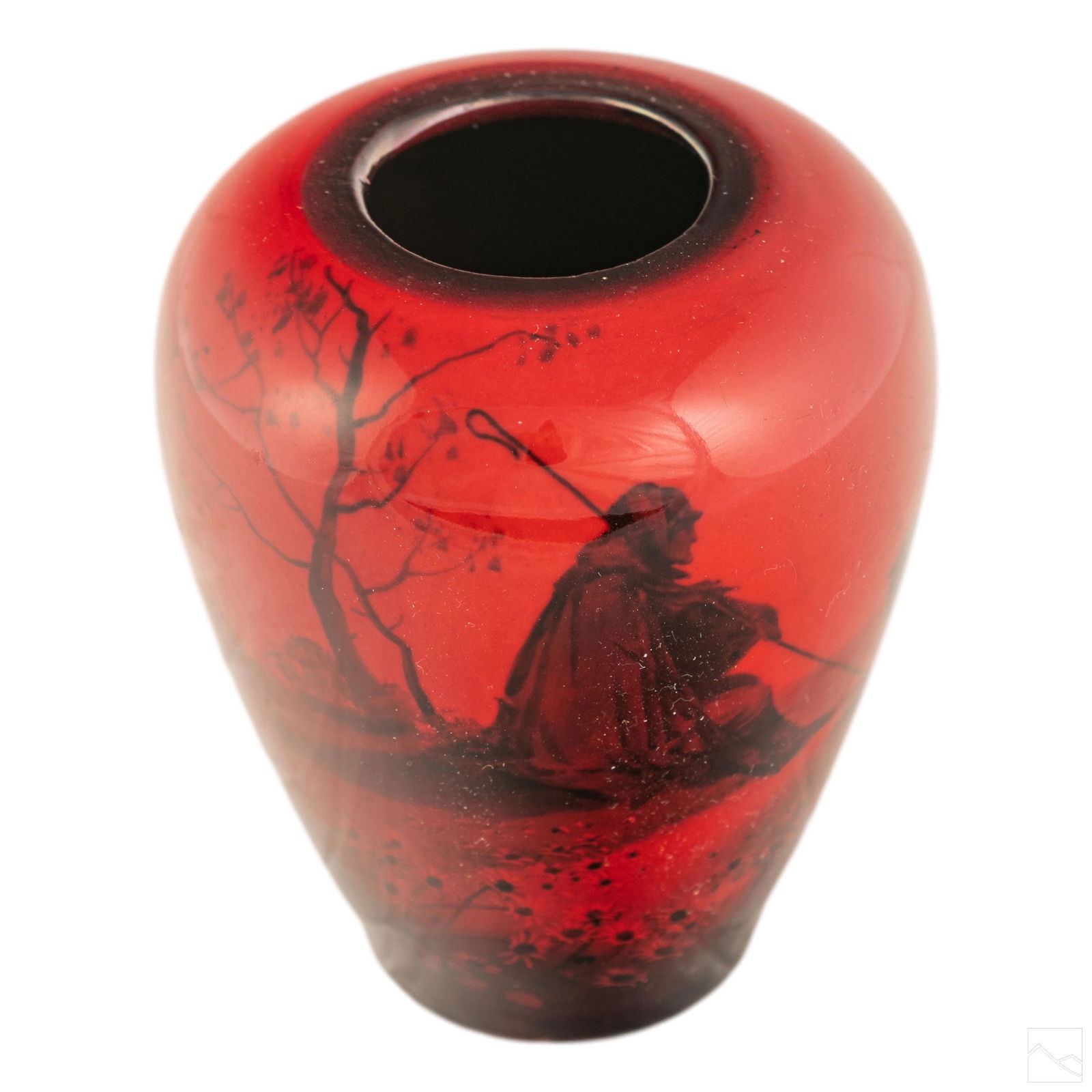 Royal Doulton Flambe Flock of Lambs Landscape Vase (1 of 6)