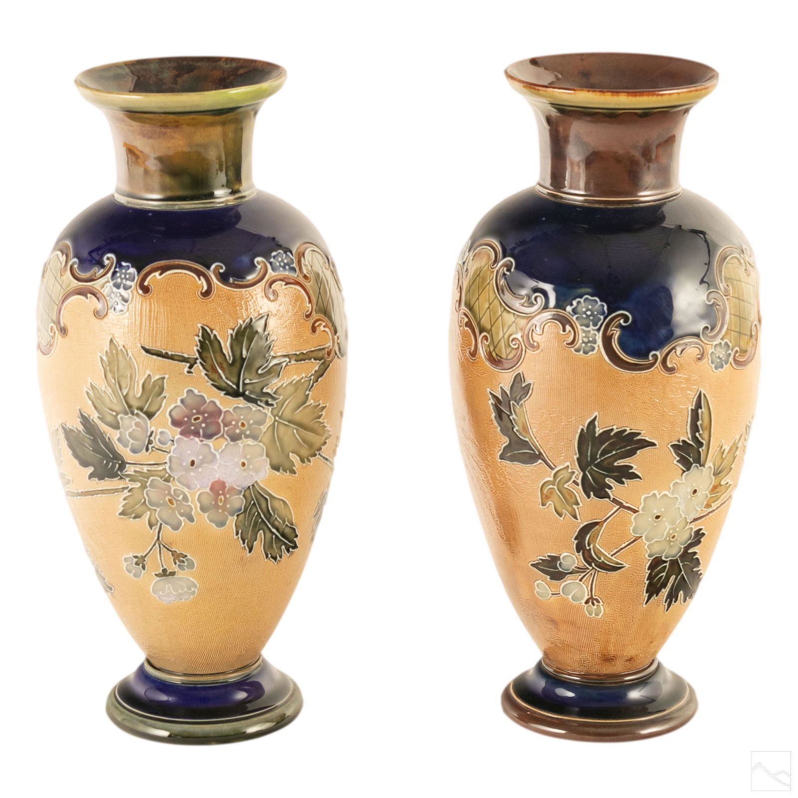 Royal Doulton Slater's Patent Stoneware Vases Pair (1 of 6)