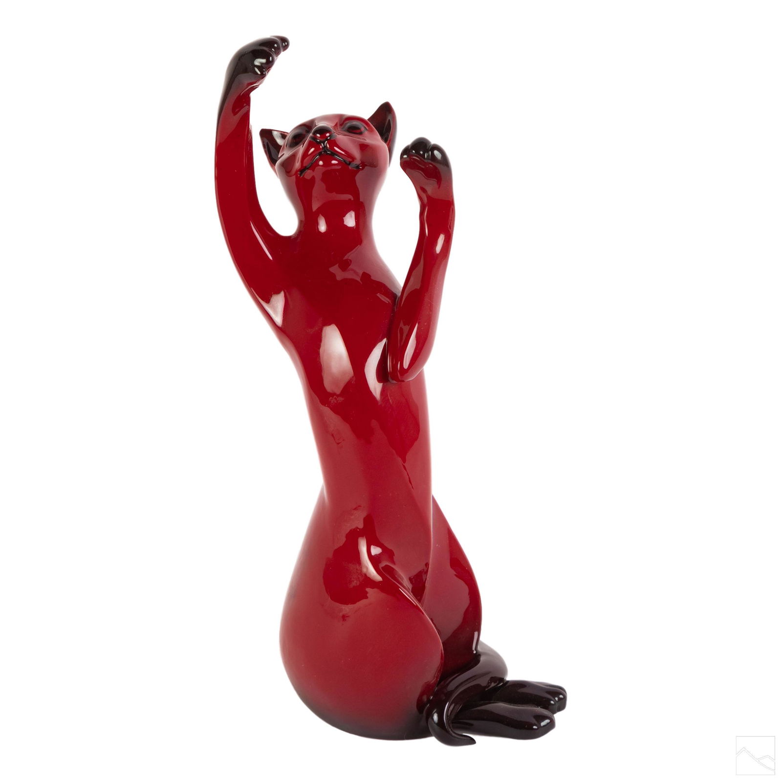 Royal Doulton 10" Flambe Shadow Play Cat Figurine (1 of 5)