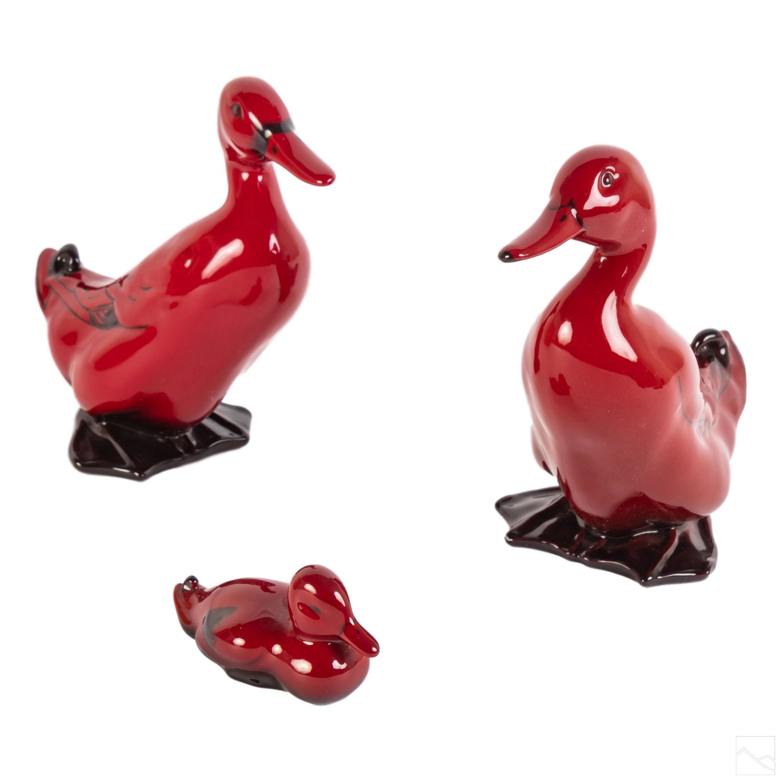 Royal Doulton Flambe Porcelain Duck Figurine Group (1 of 11)