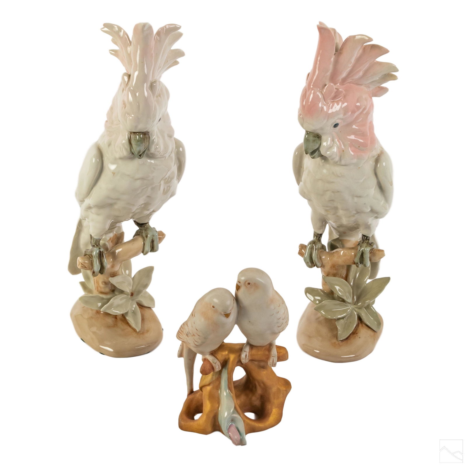 Royal Dux Porcelain Cockatoo Parakeet Bird Figures (1 of 6)
