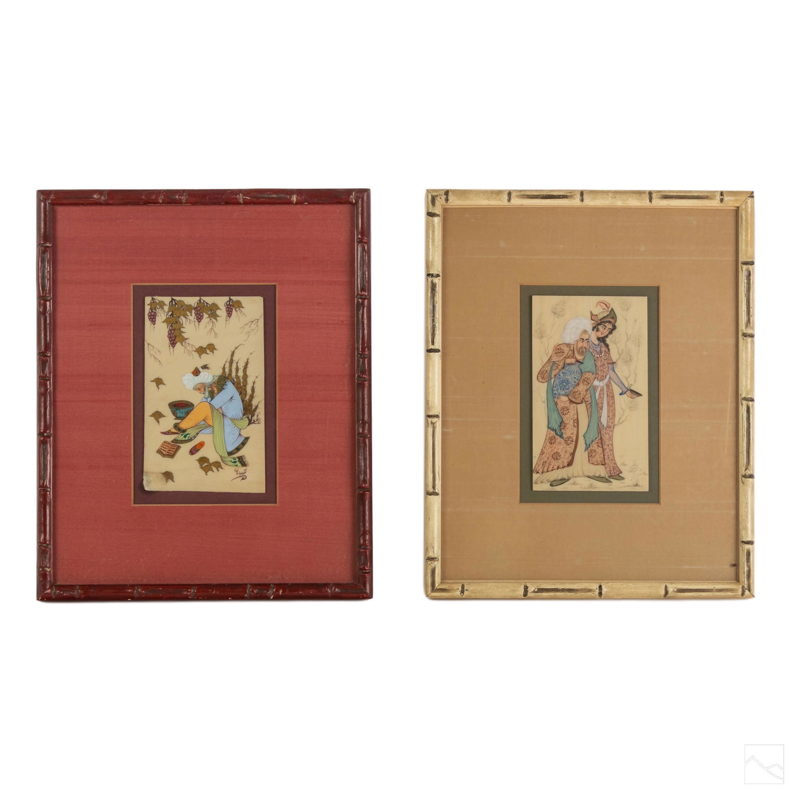 Mogul Indian Persian Paintings on Natural Material (1 of 7)