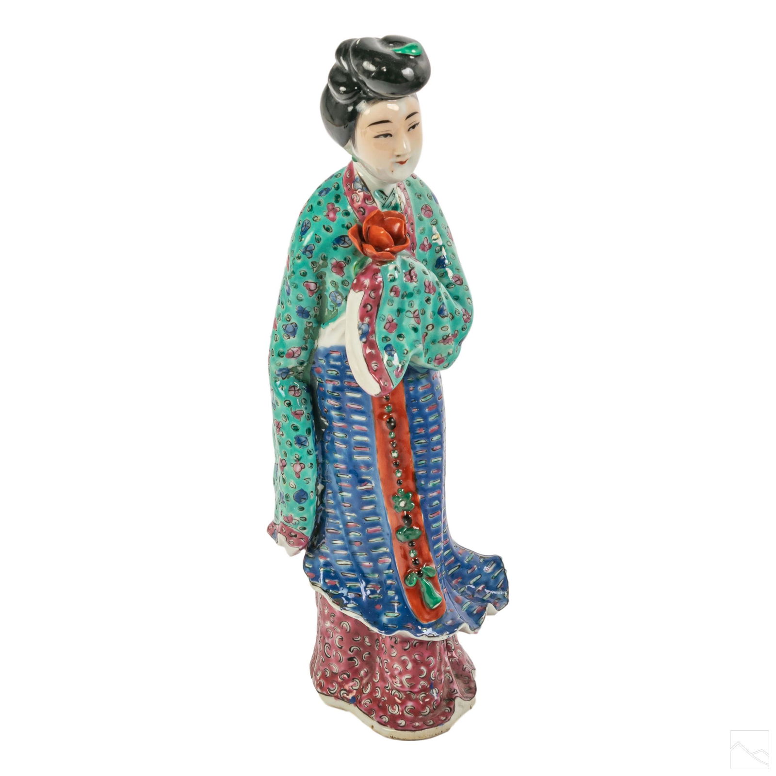 Chinese Vintage Famille Rose Porcelain Sculpture (1 of 6)