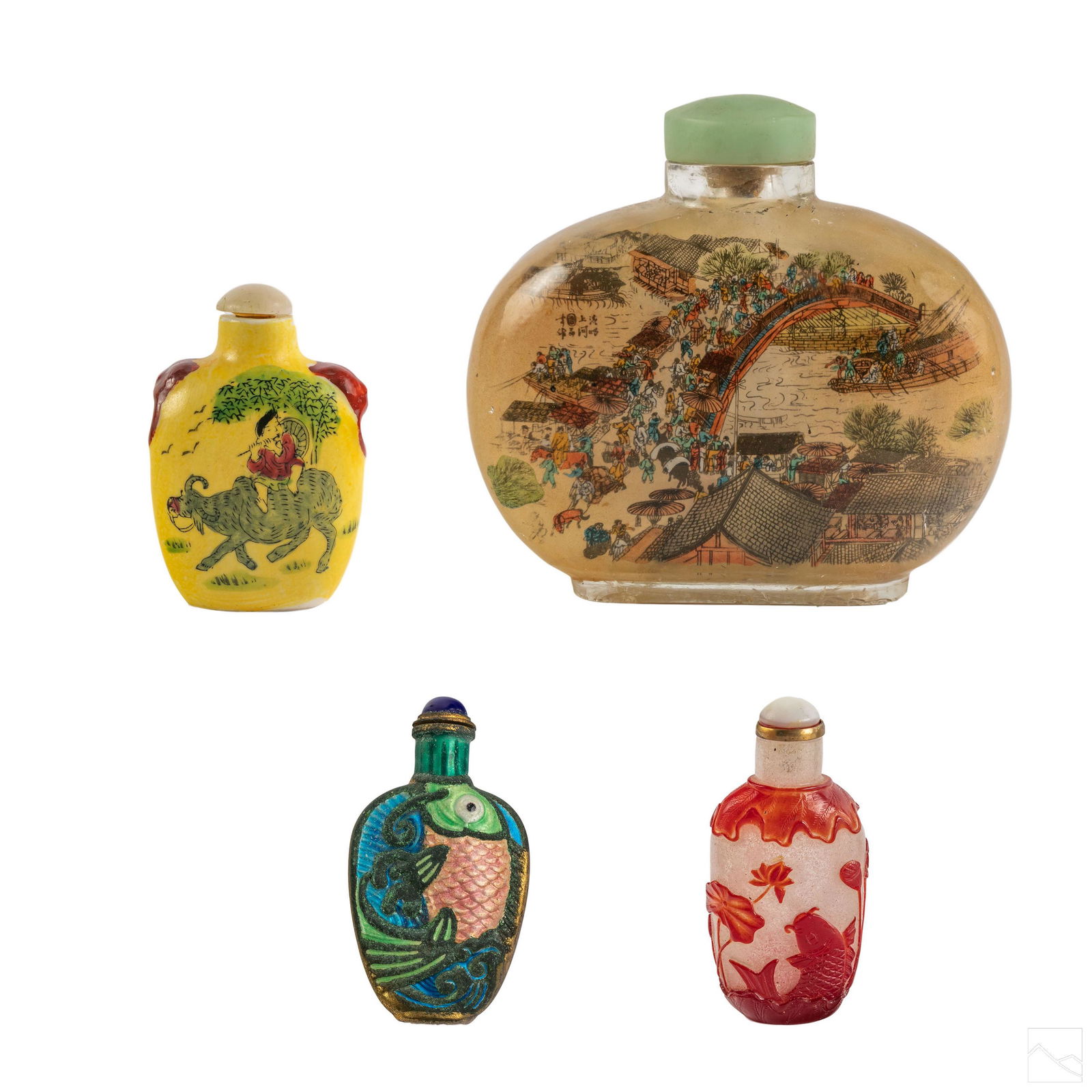 Chinese Export Snuff Bottles 4pc Estate Collection (1 of 11)