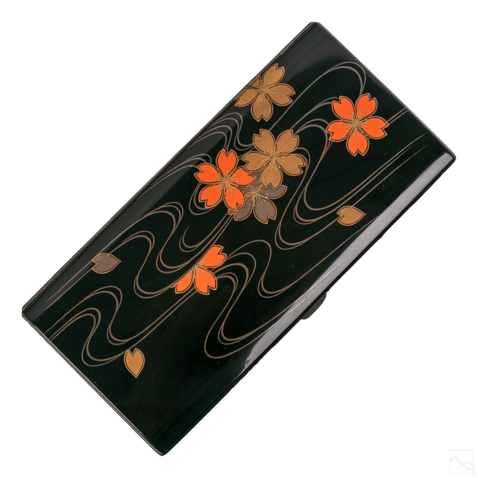 Japanese Sterling Lacquered Enamel Cigarette Case (1 of 7)