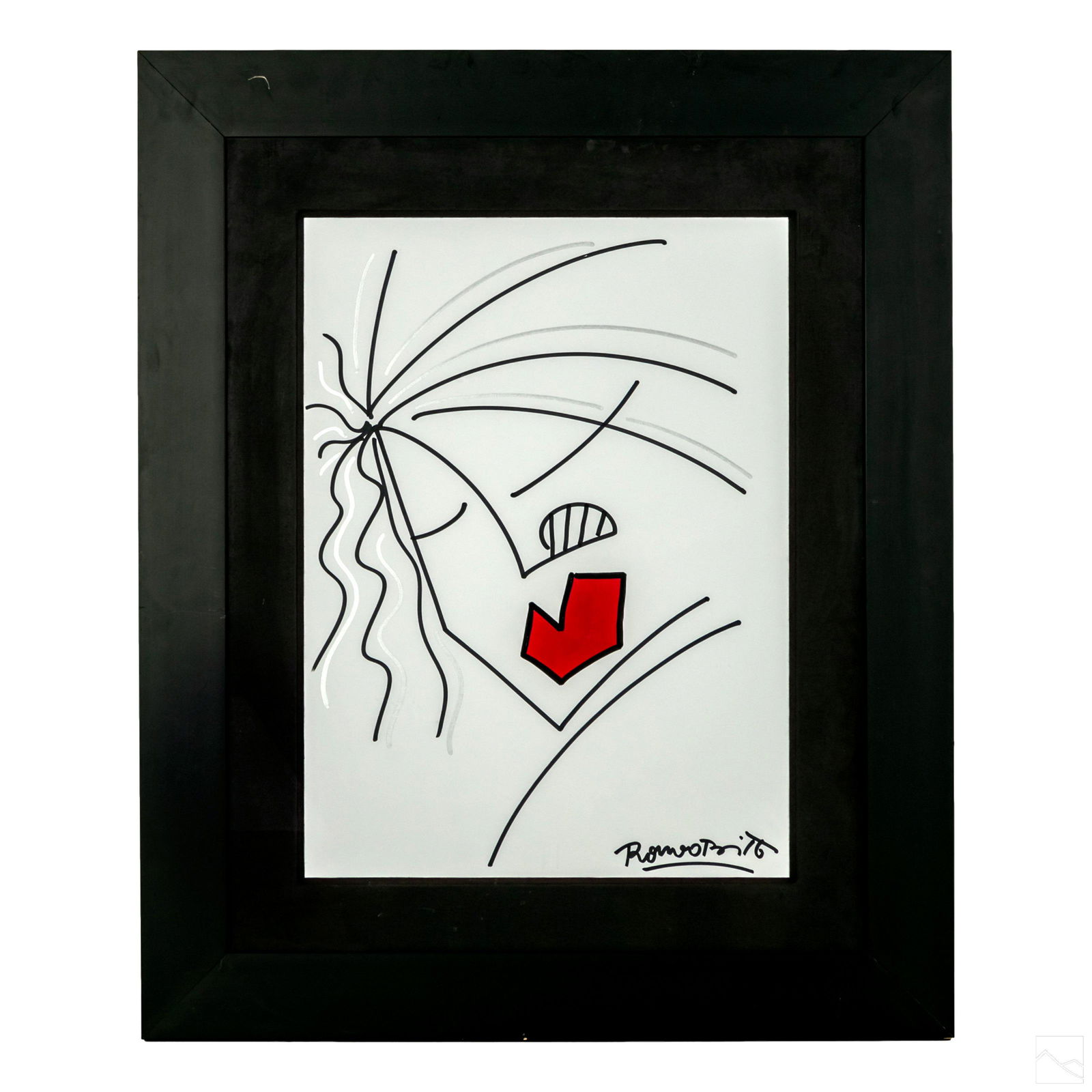 Romero Britto b.1963 Pop Art Graffiti Ink Portrait (1 of 6)