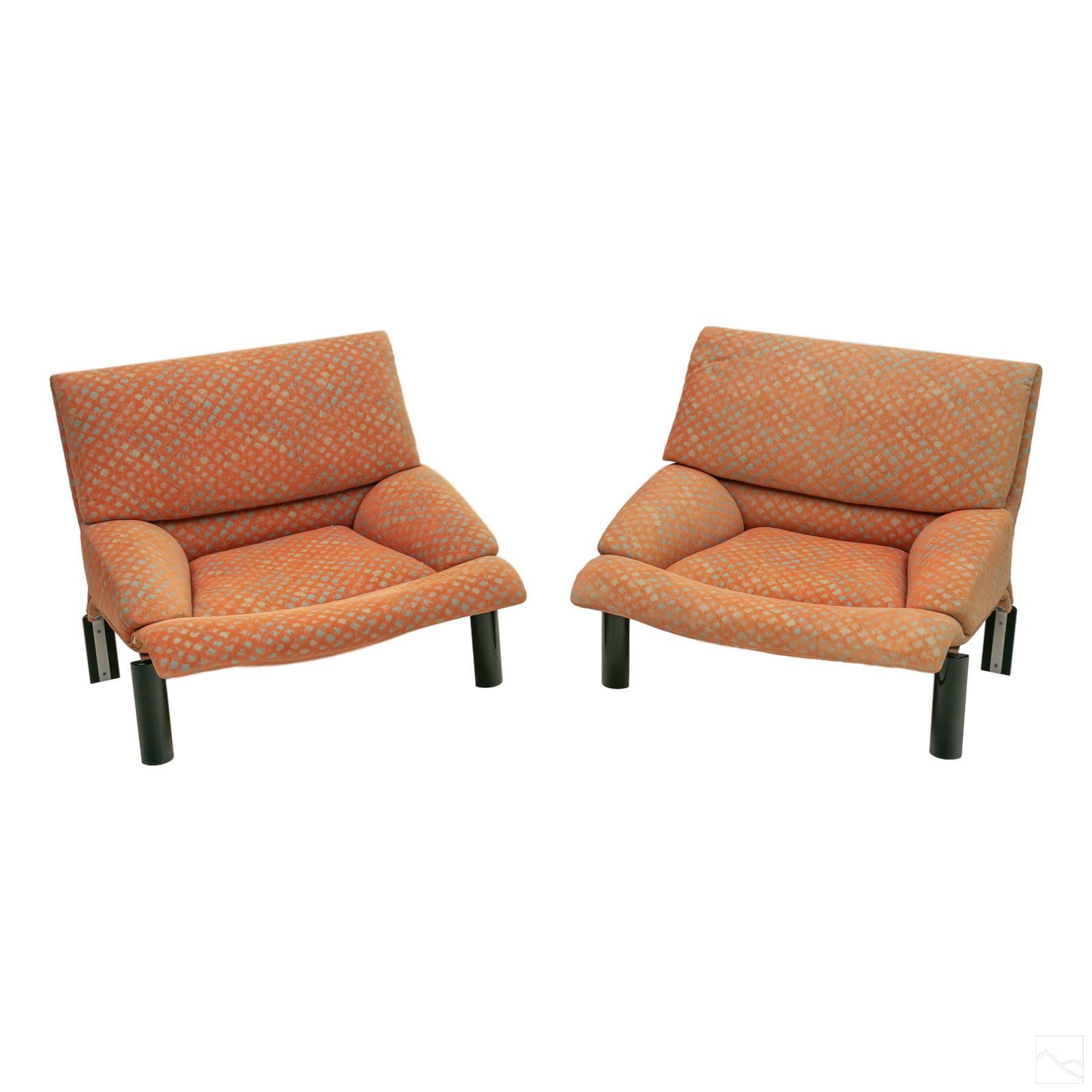 Giorgio Saporiti Pair of Modern Lounge Club Chairs (1 of 8)