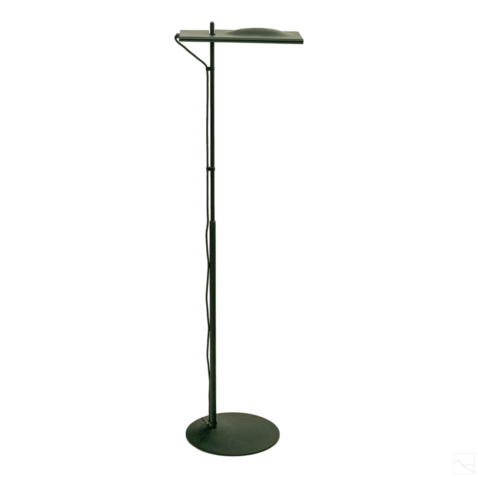Barbaglia & Colombo Modern Italian Duna Terra Lamp: Duna Terra modern Italian floor lamp, designed for PAF Studio (Italiana Luce) by Mario Barbaglia (Italian, born 1950) and Marco Colombo (Italian, born circa 1950). Black metal in a sleek Modernist des