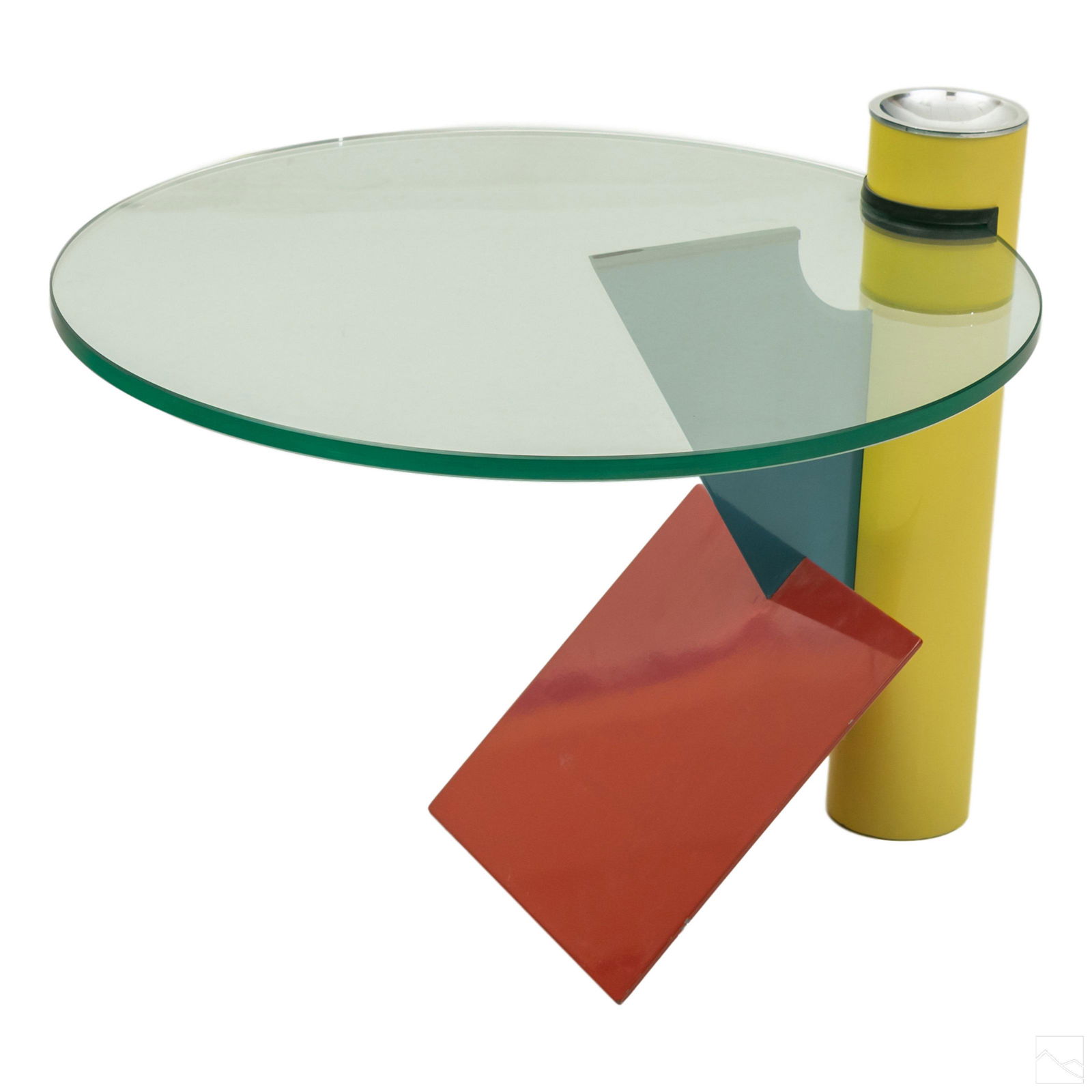 Memphis Style Modern Red Yellow Blue End Table (1 of 6)