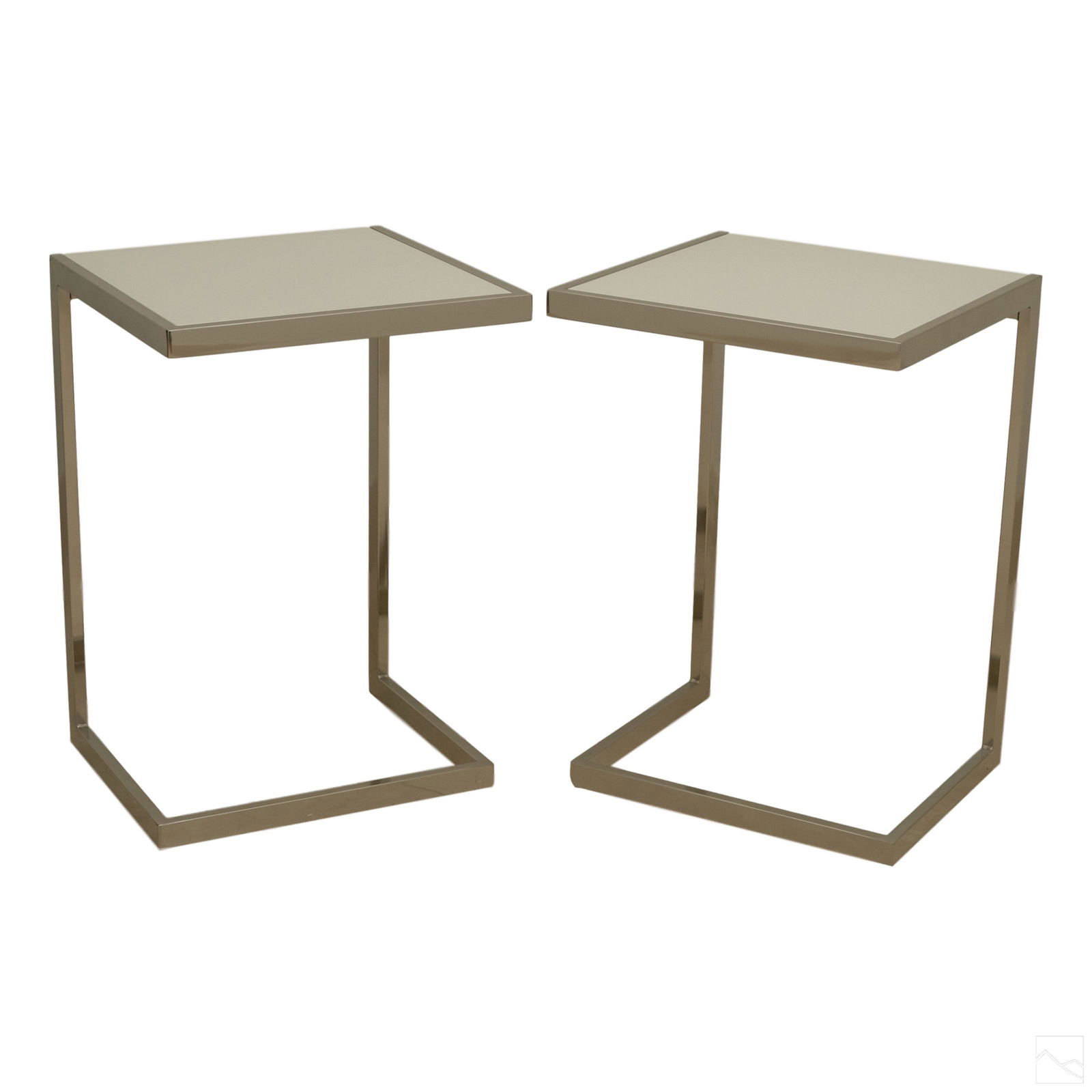 Designer Pair of West Elm Modern Side End Tables (1 of 4)