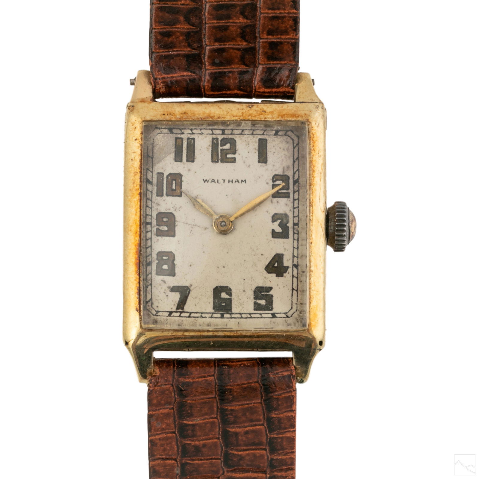 14K Gold Waltham Mens Art Deco Manual Dress Watch (1 of 7)