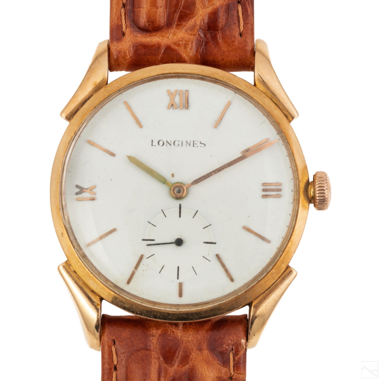 14K Rose Gold Longines Mens Automatic Dress Watch (1 of 7)