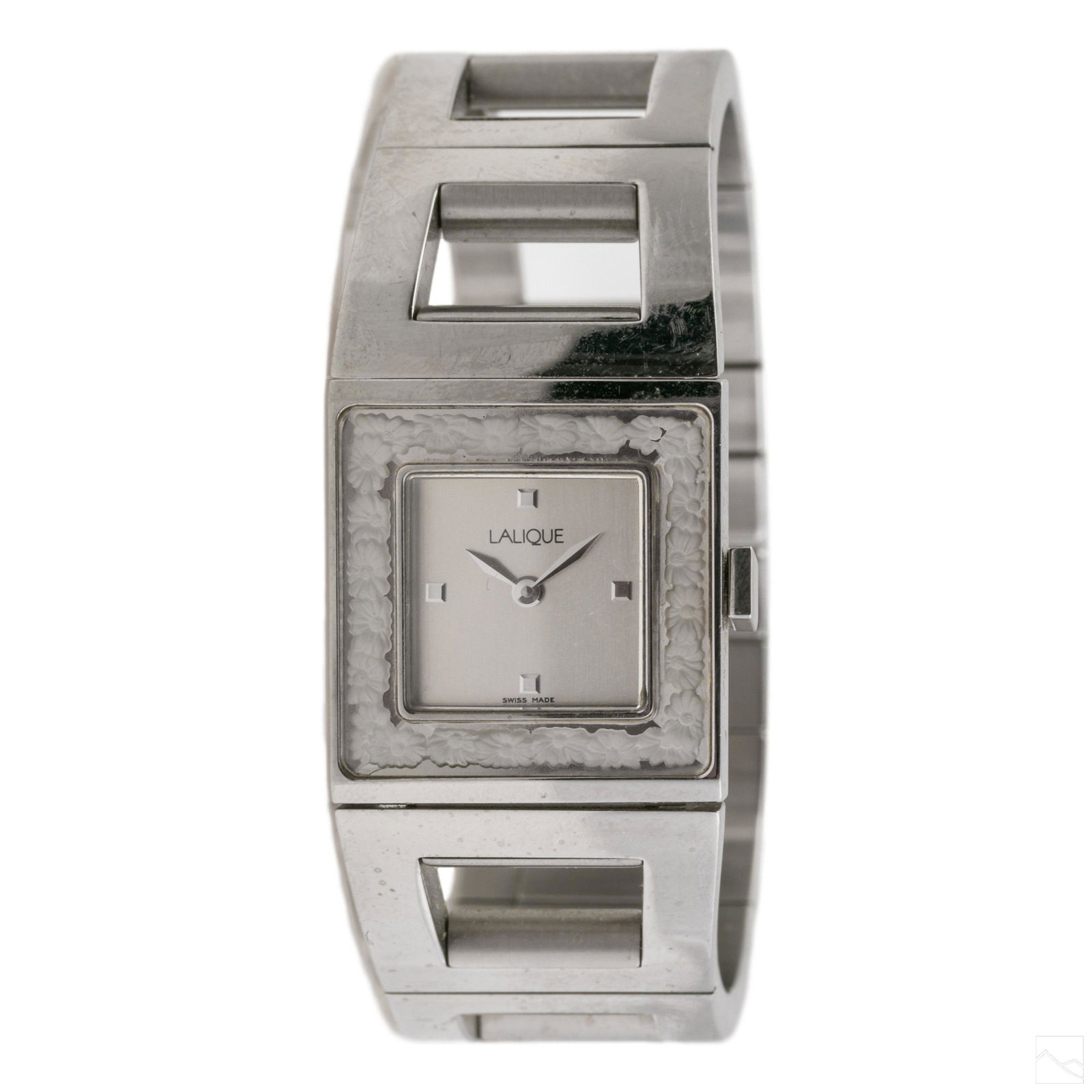 Lalique Crystal Stainless Steel Swiss Quartz Watch (1 of 8)