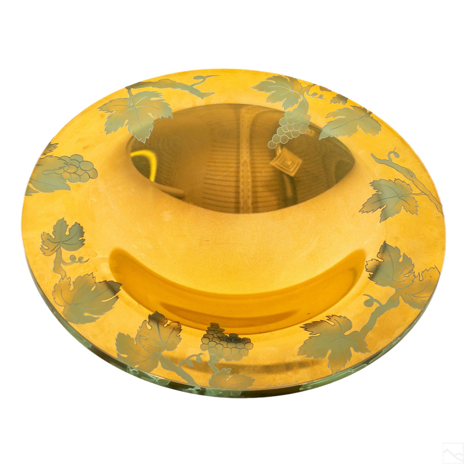 Stephen Schlanser b1949 Art Glass Centerpiece Bowl (1 of 5)