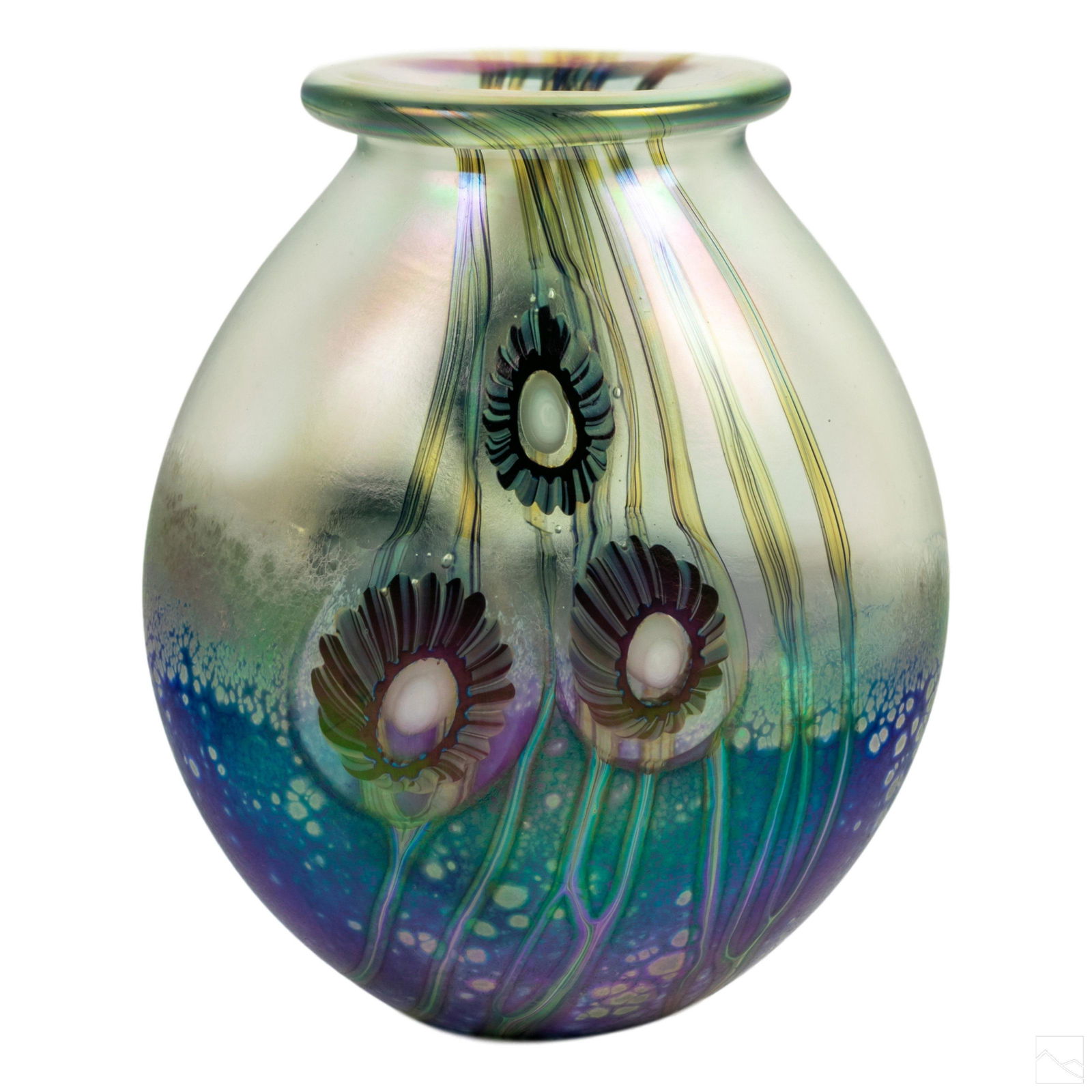Robert Eickholt b1947 Studio Art Glass Pillow Vase (1 of 6)