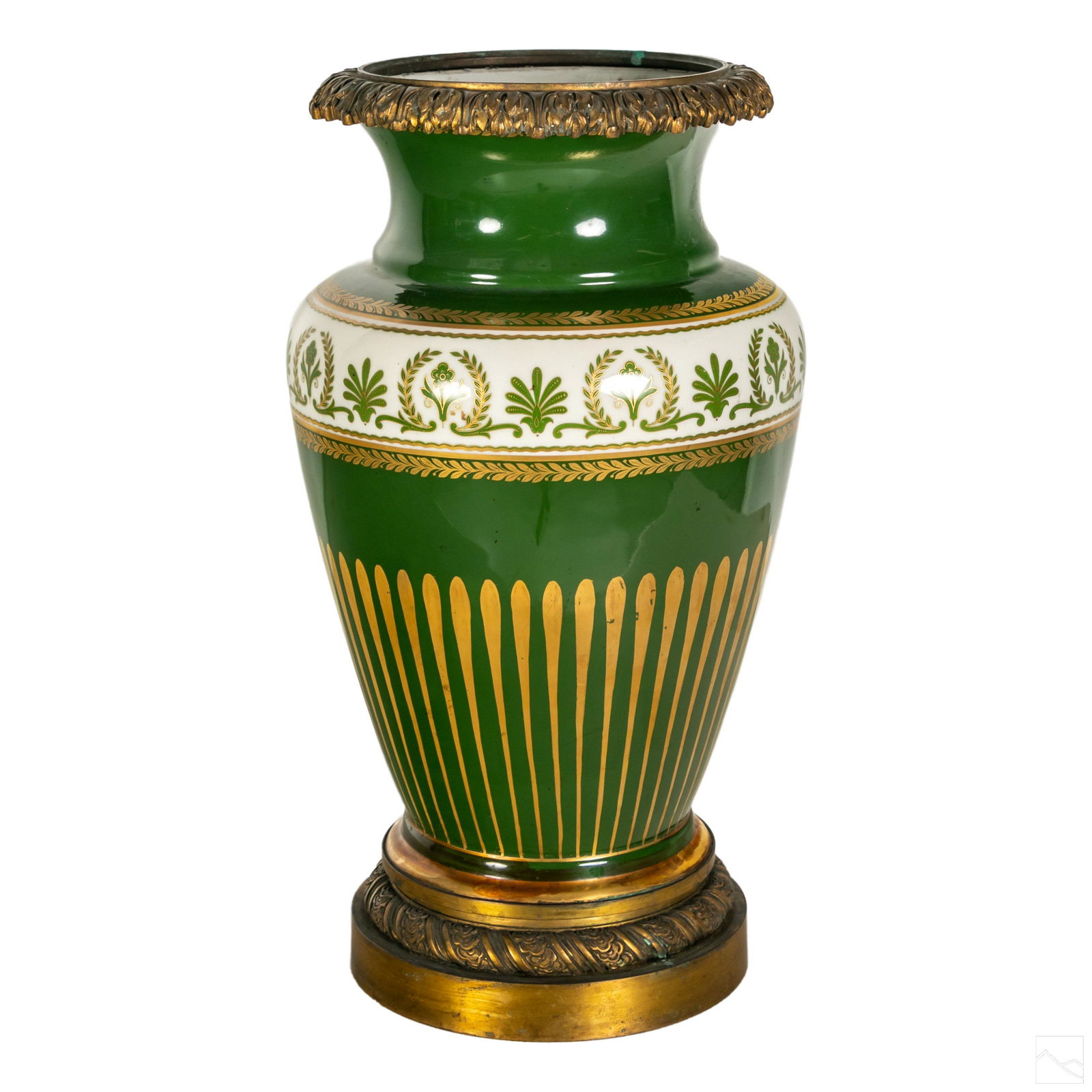 French Antique Limoges Ornate Gilt Porcelain Vase (1 of 6)