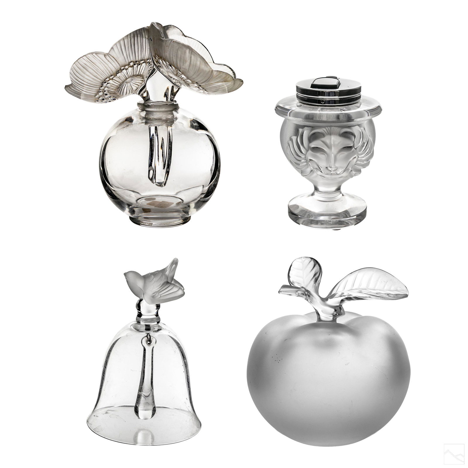 Lalique Glass Crystal Perfume Bottles Bell Lighter (1 of 14)
