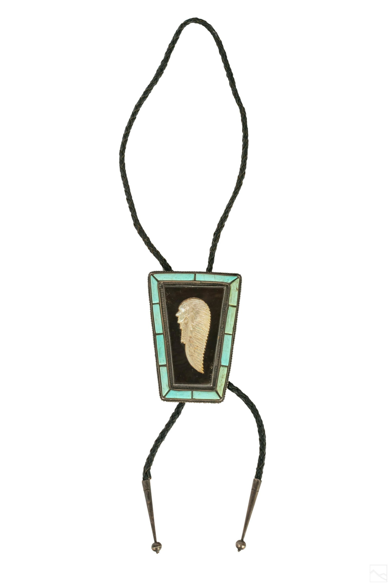 Native American Indian Chief Turquoise Bolo Tie (1 of 7)