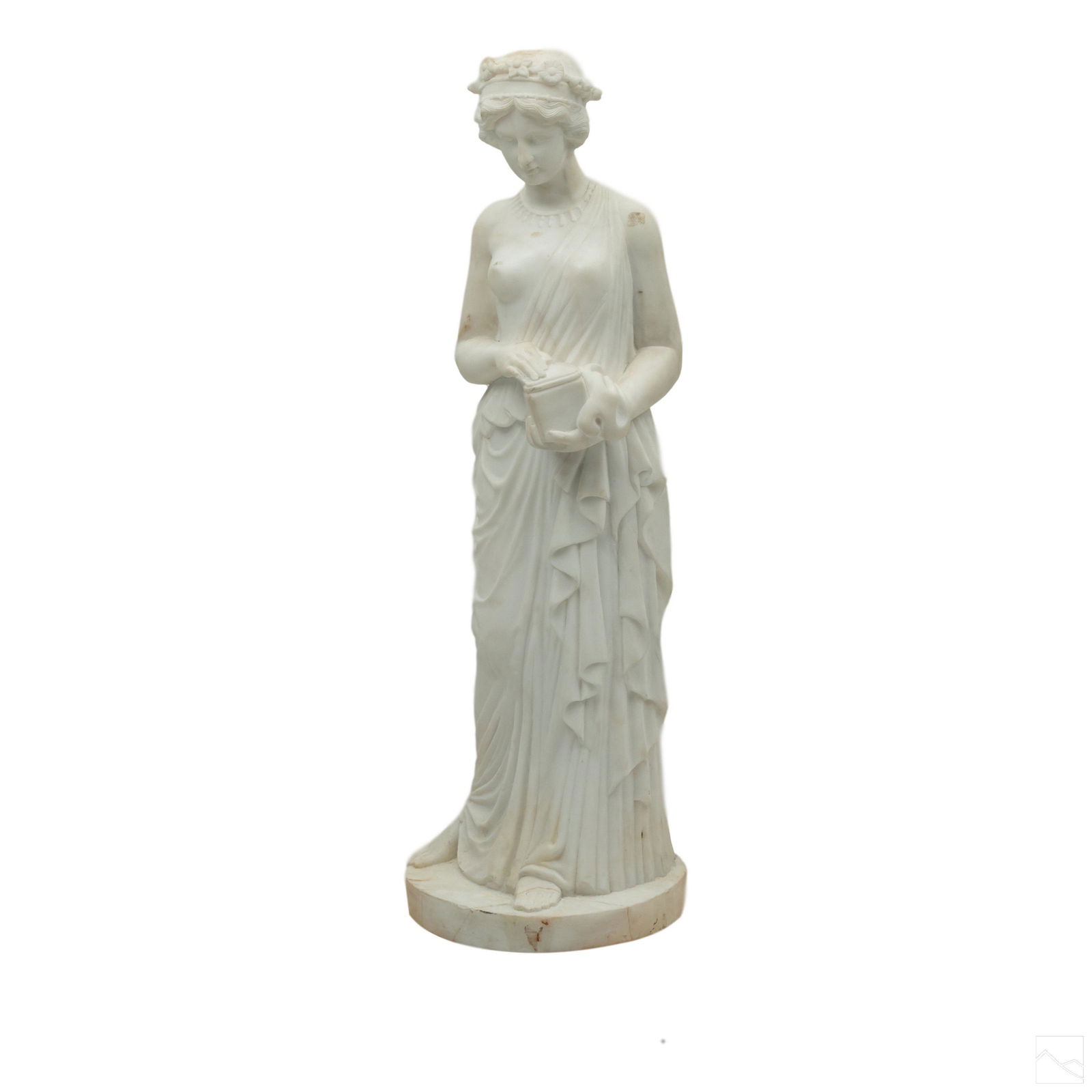 Art Nouveau Female Carved Marble Statue Sculpture (1 of 9)