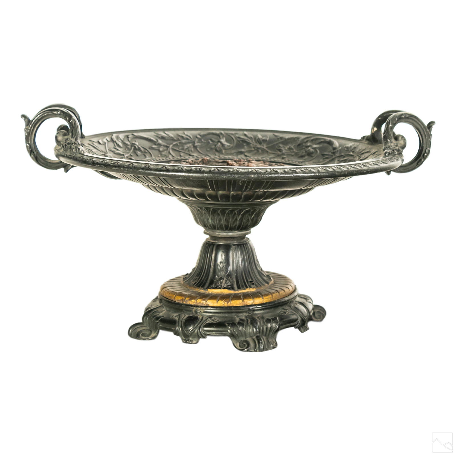 French Bronze 15" High Relief Pedestal Centerpiece (1 of 8)