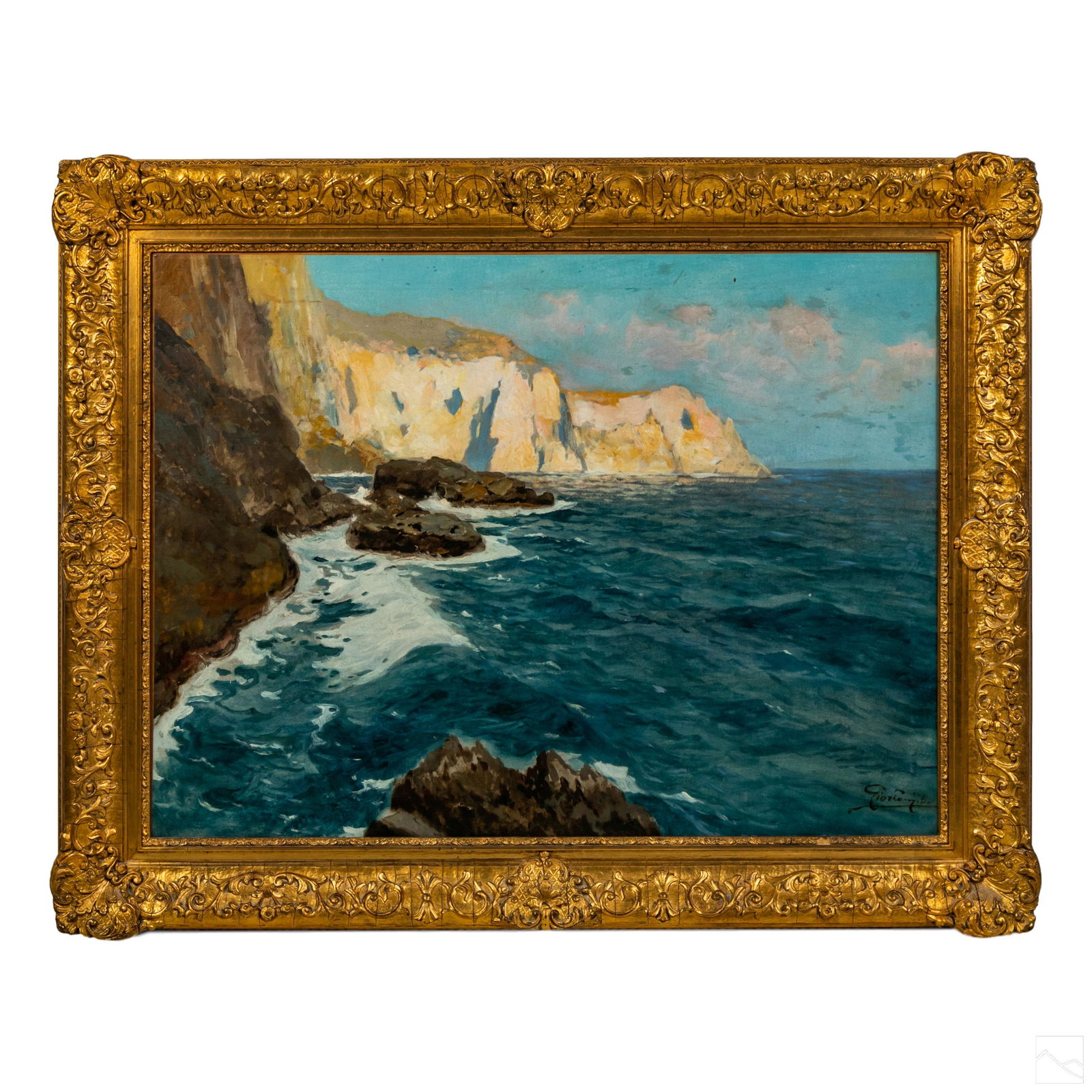 Giordano Felice 1880-1964 Modern Seascape Painting (1 of 5)