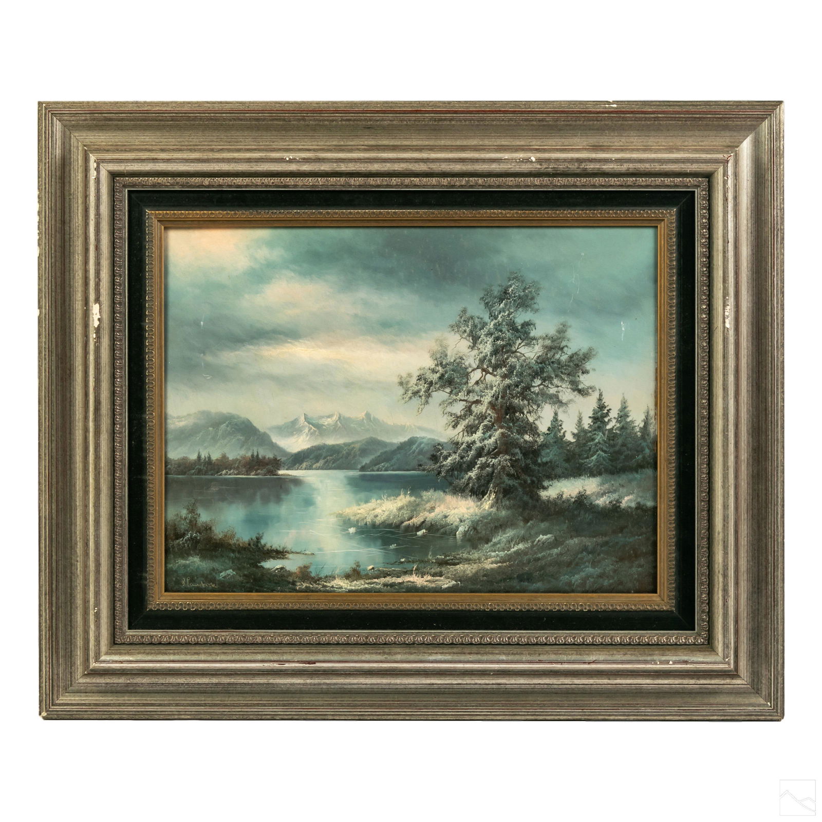 B. Landrock (20th C) Winter Landscape Oil Painting (1 of 5)