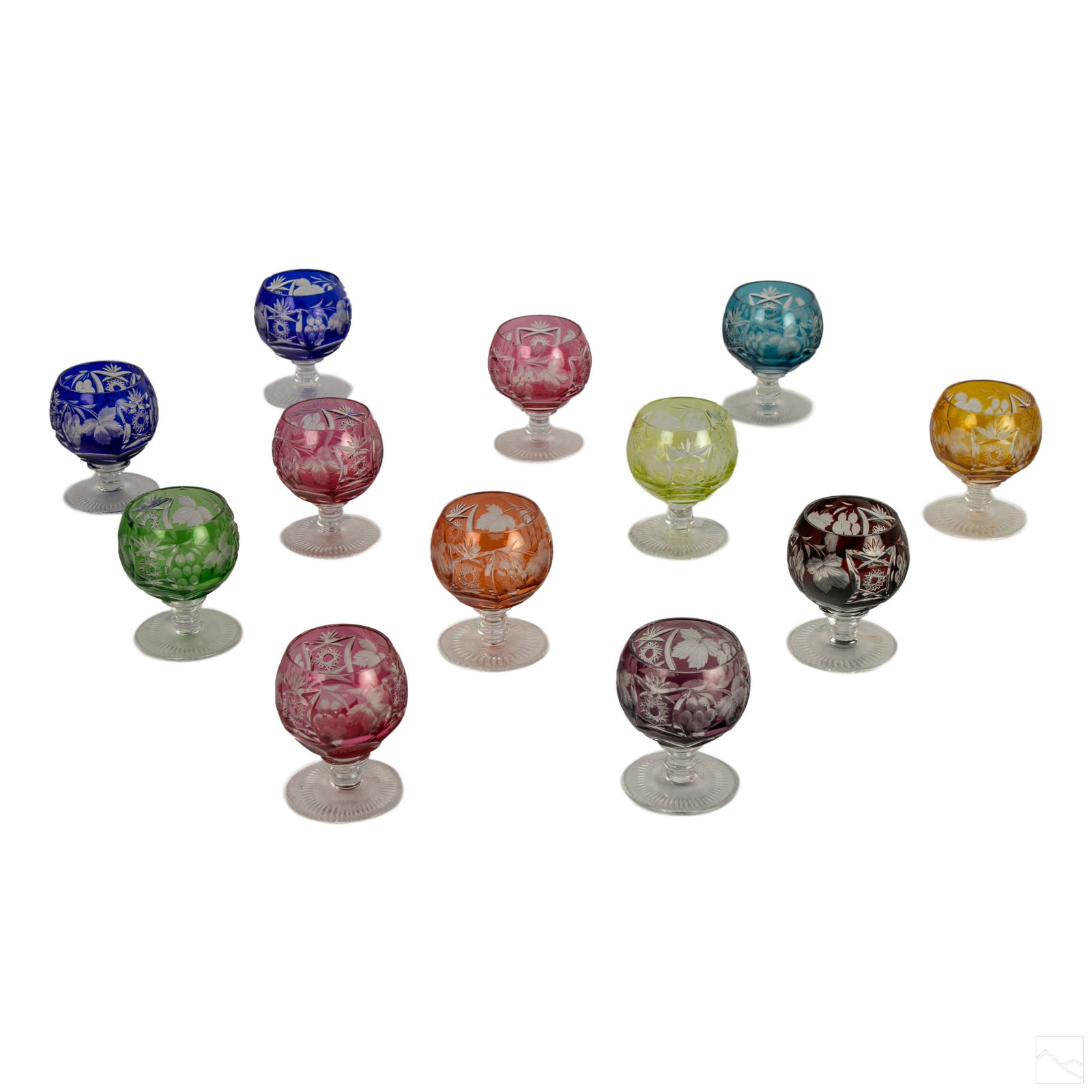 Bohemian Glass Crystal Cut To Clear Cordials Set (1 of 6)