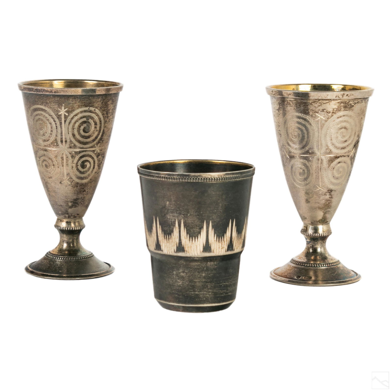 Russian Modern 916 Silver Cordial Kiddush Cups Lot (1 of 7)