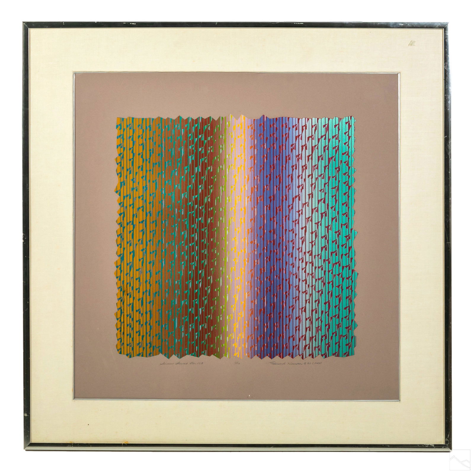 Edward Hansen b.1935 Signed Optical Art Lithograph (1 of 7)