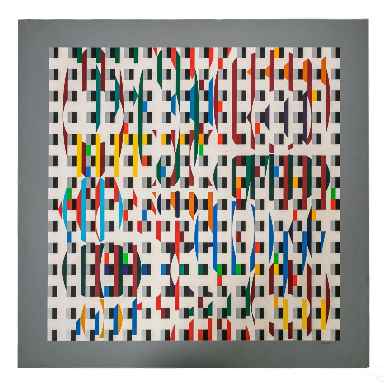 Yaacov Agam b1928 Signed Abstract Op Art Serigraph (1 of 5)