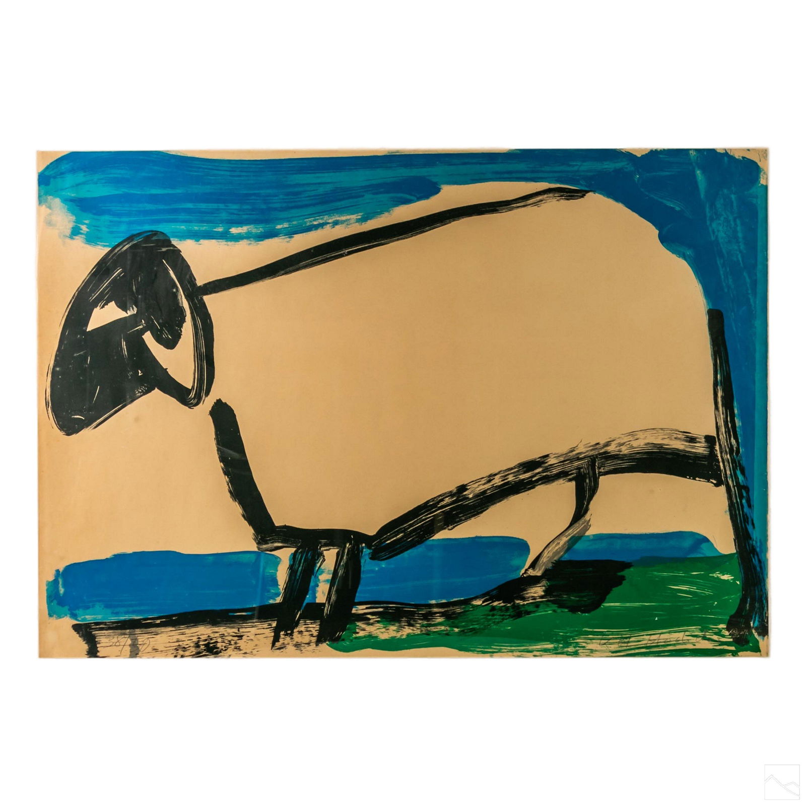 Karl Horst Hodicke (b.1938) Signed Folk Art Lithograph (1 of 6)