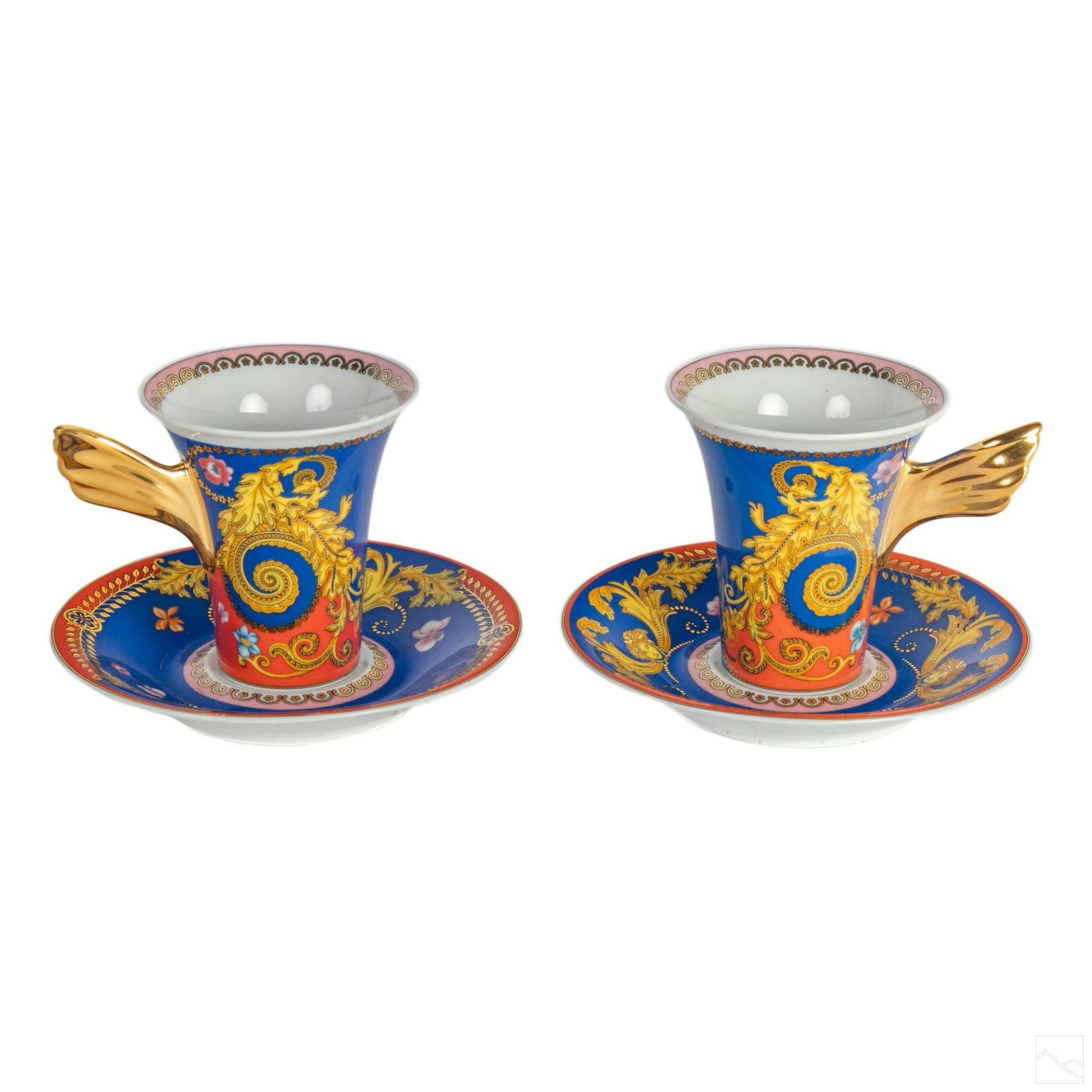 Rosenthal Versace Primavera Tea Cups & Saucers Duo (1 of 6)
