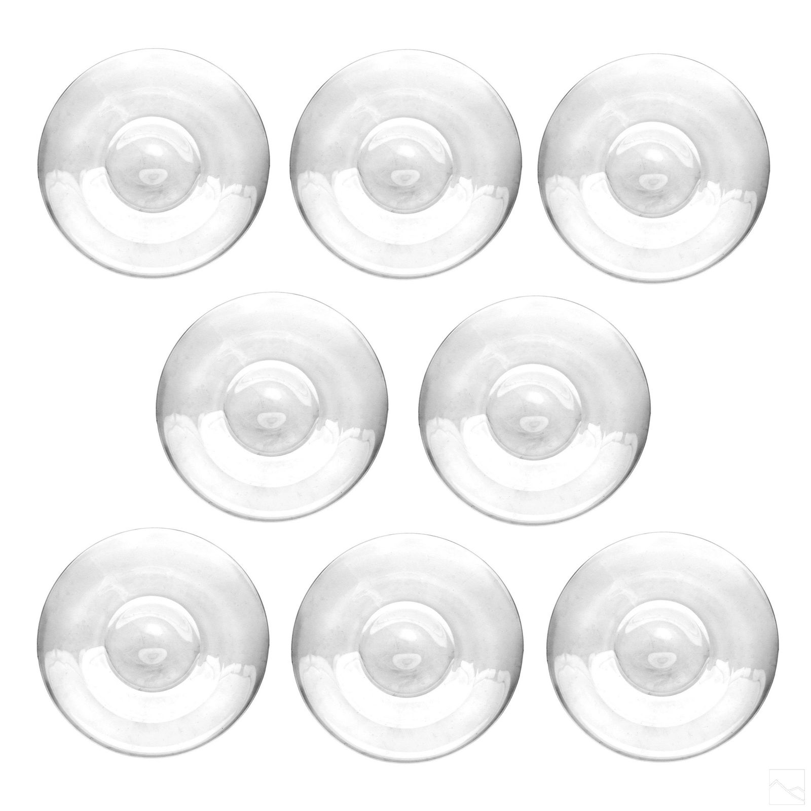 Steuben Monogrammed Clear Glass Salad Plates Set (1 of 5)
