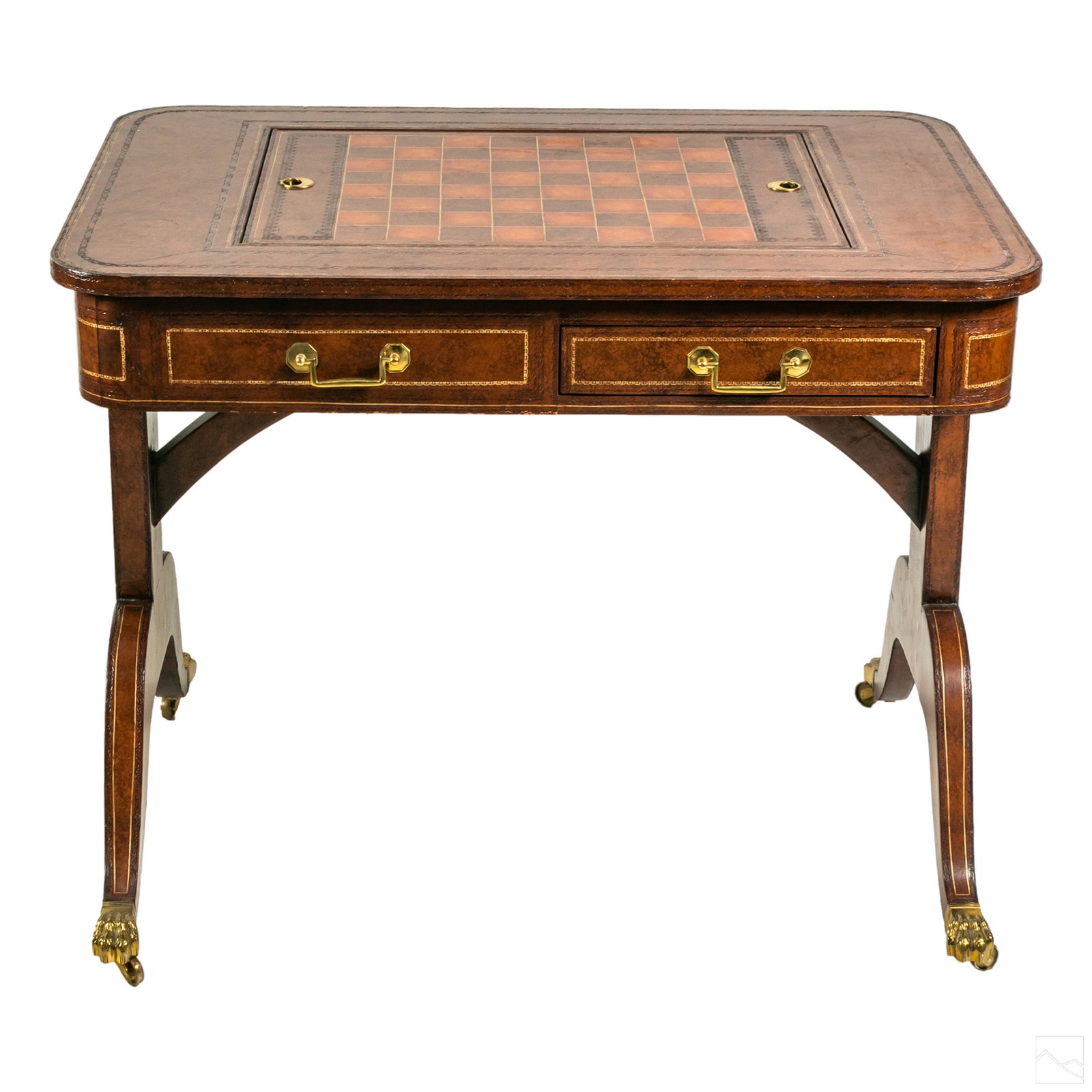 Maitland Smith Hollywood Regency Style Game Table (1 of 11)