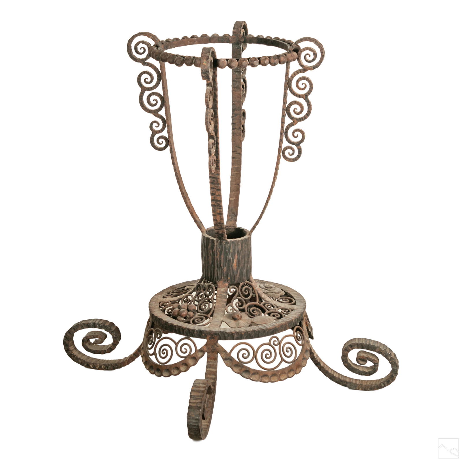 Ornate Iron Swirl Floral Stand after Edgar Brandt (1 of 5)
