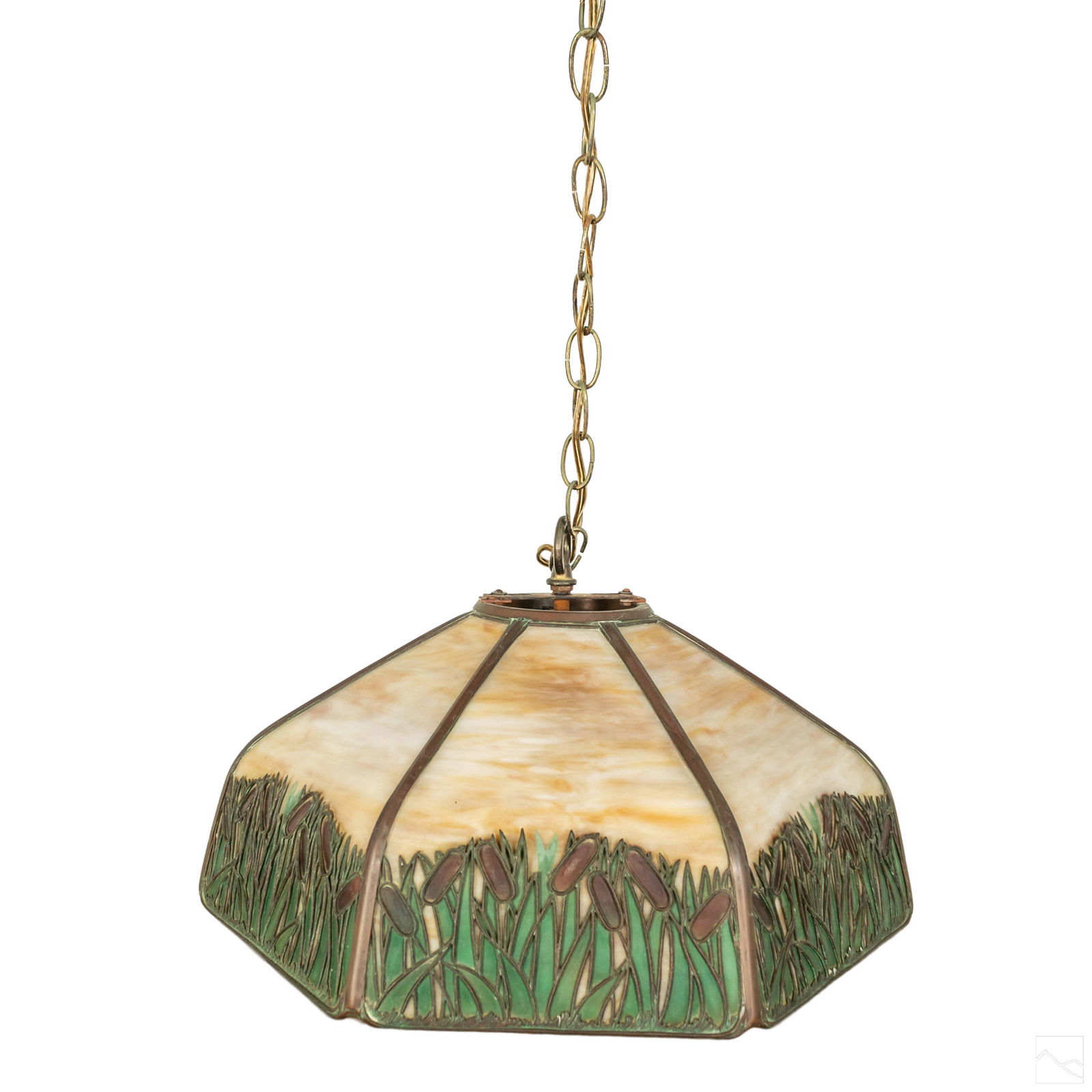 Handel Mission Style Stained Glass Hanging Light (1 of 7)